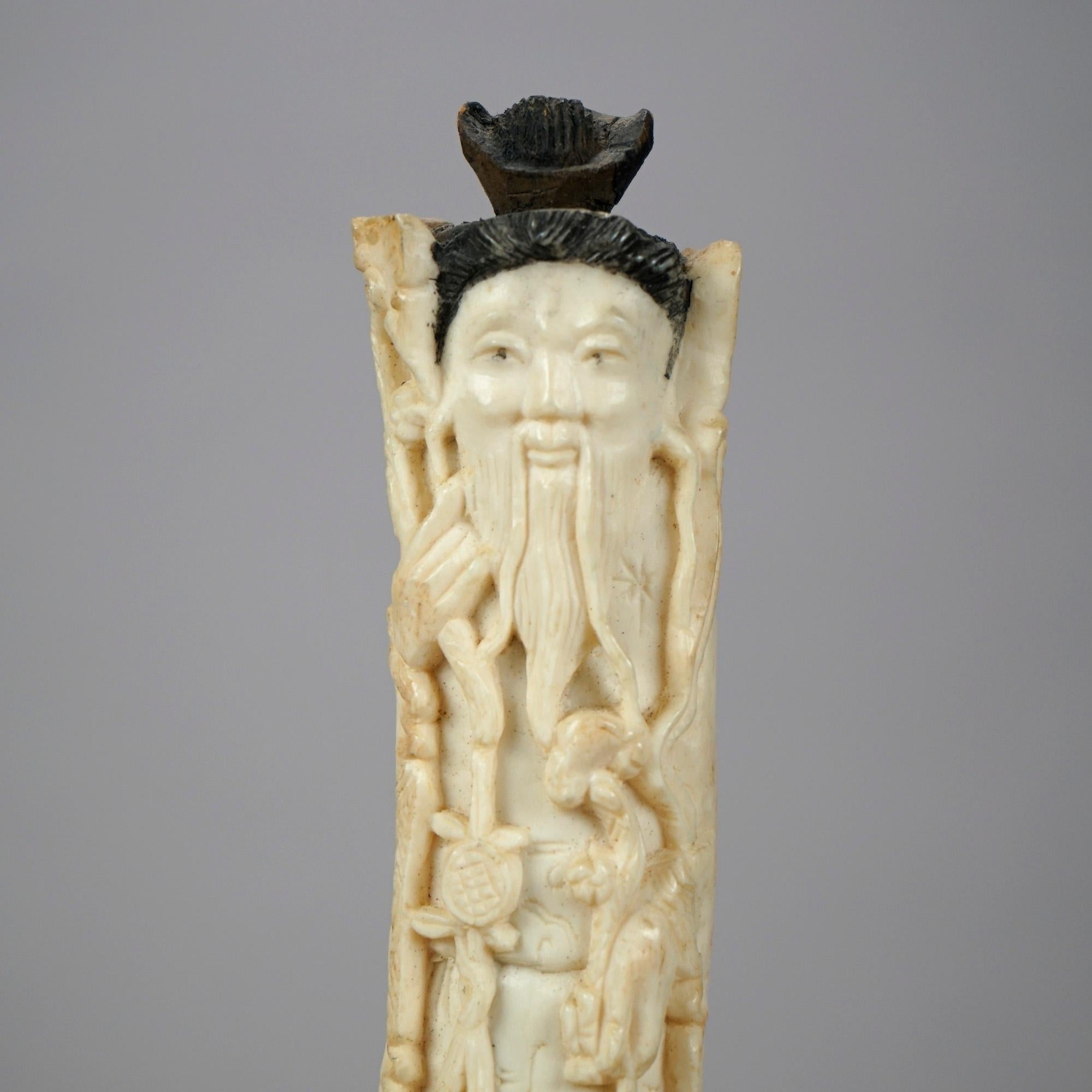 japanese carved bone figurines