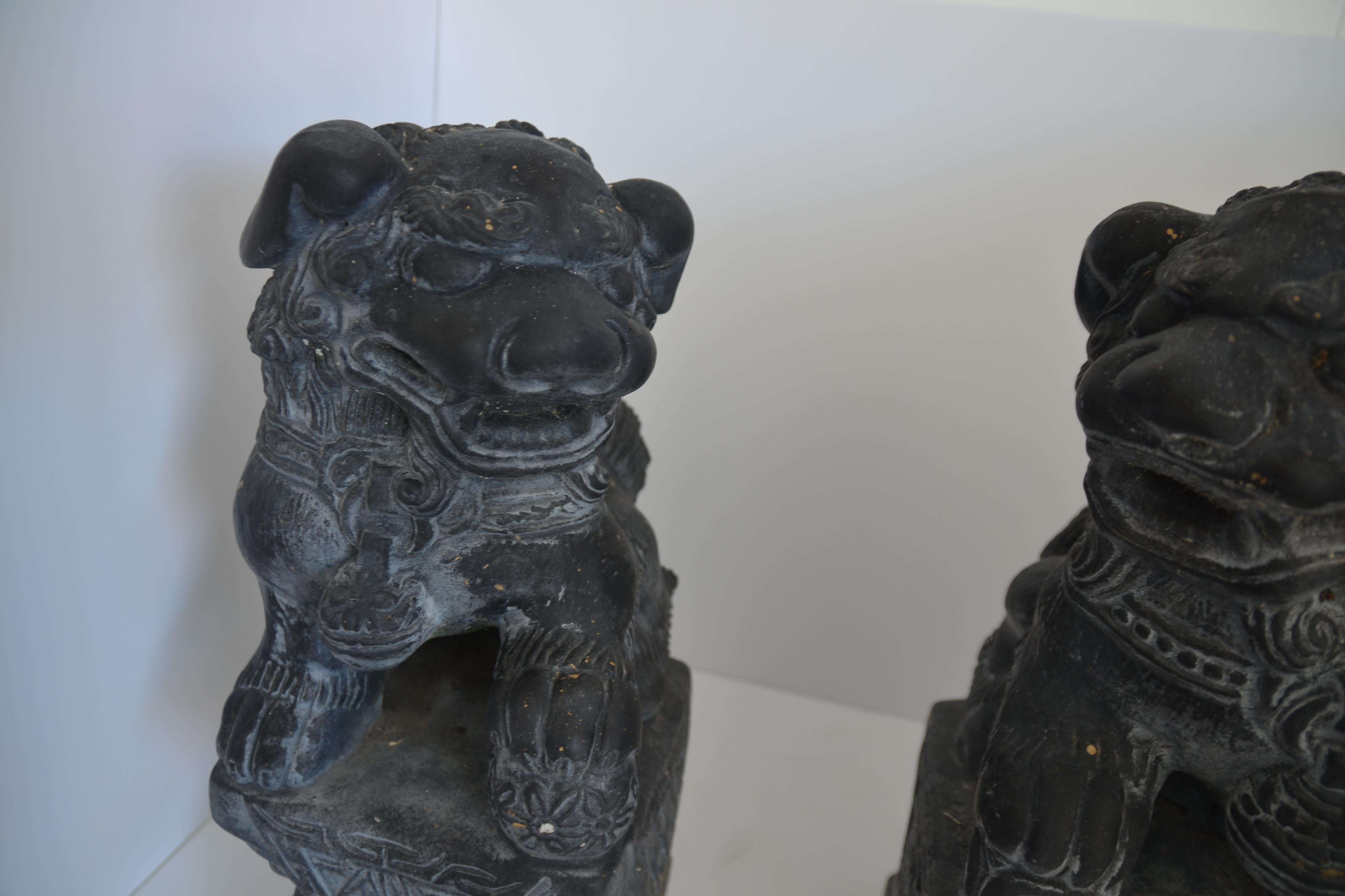 Chinese Asian Foo-Dogs Set of 2 For Sale