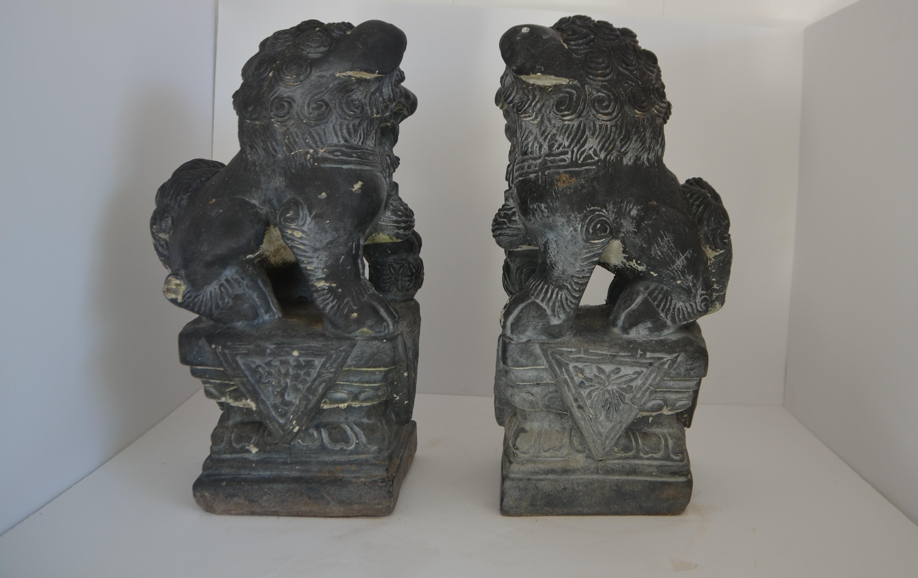 Mid-20th Century Asian Foo-Dogs Set of 2 For Sale