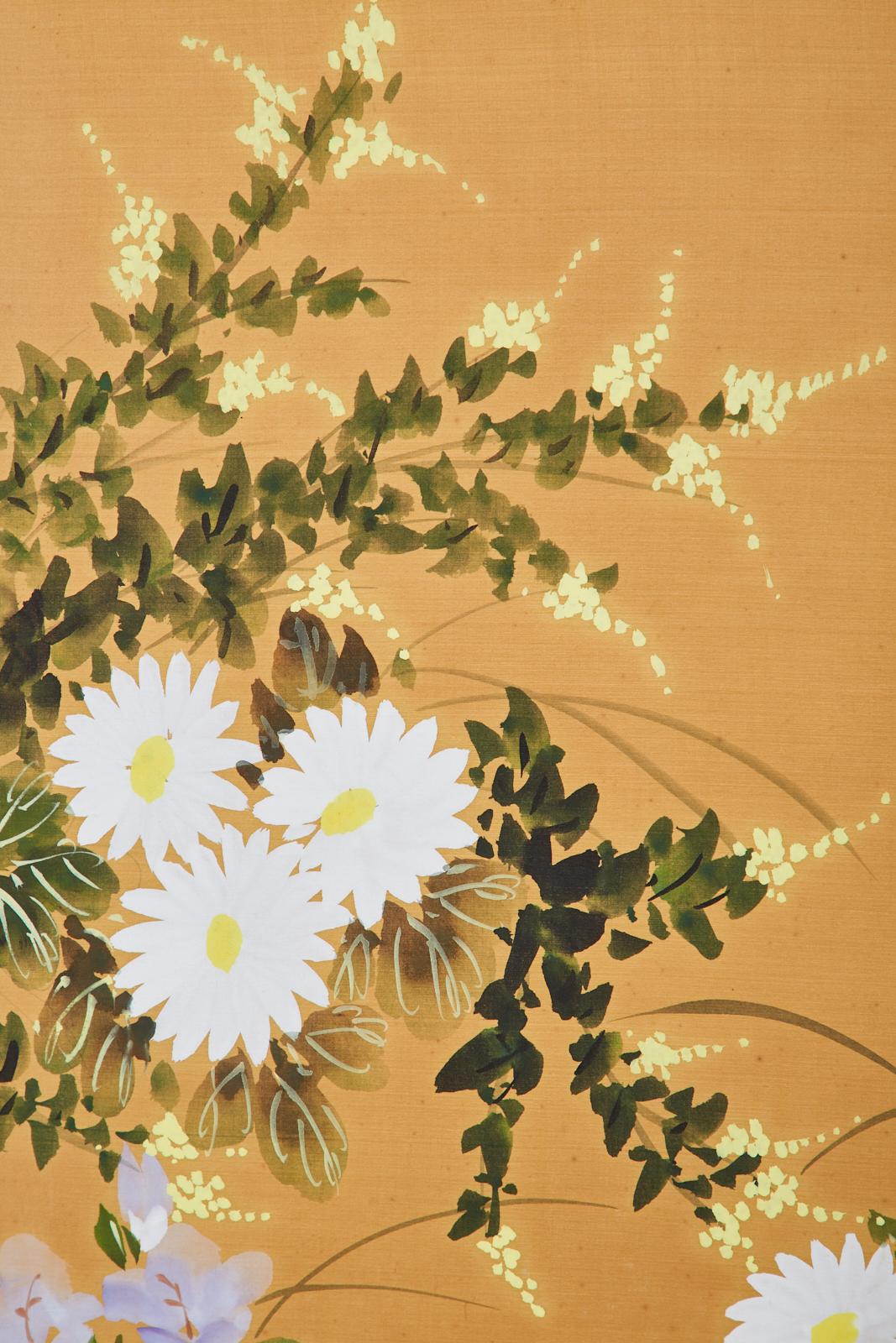 Asian Four-Panel Screen or Autumn Flowers in Bloom 2
