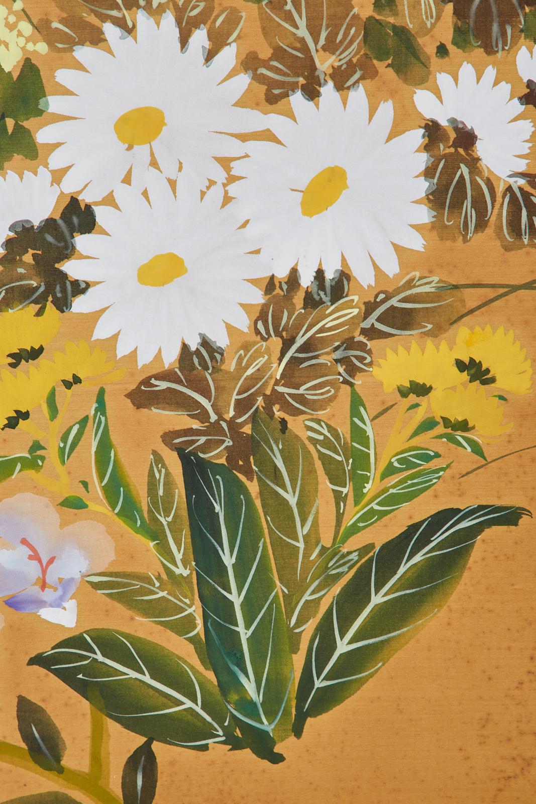 Asian Four-Panel Screen or Autumn Flowers in Bloom 3