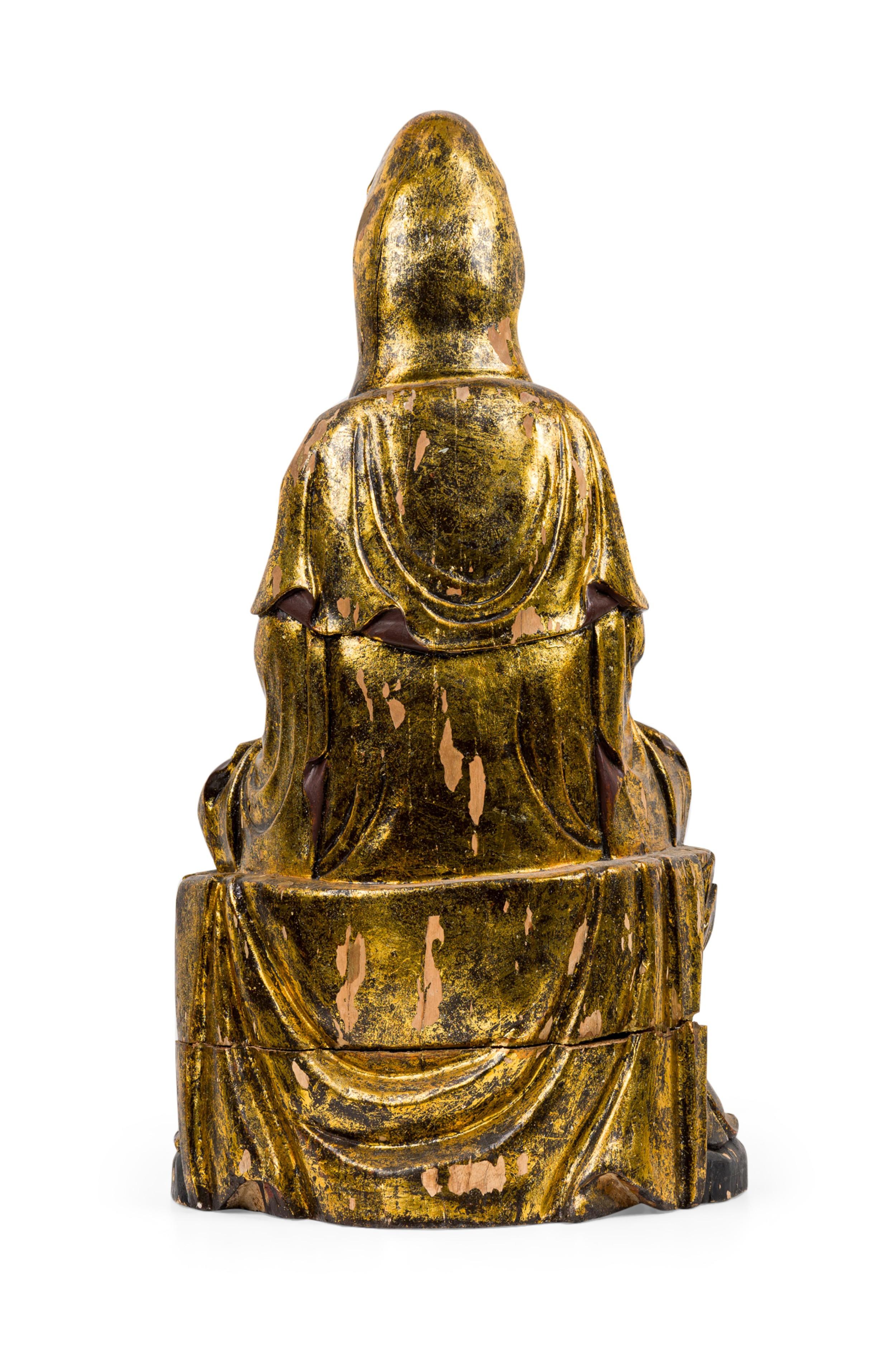 Cinese Buddha di Guan Yin asiatico dorato in vendita