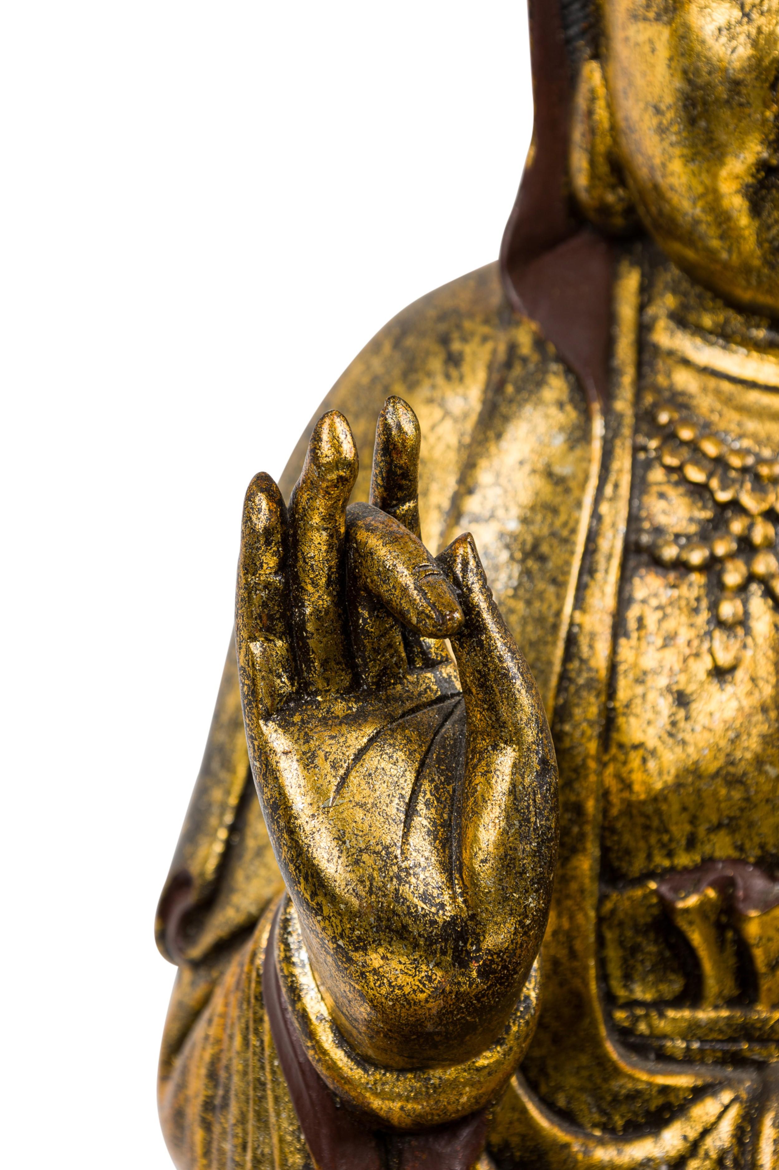 XX secolo Buddha di Guan Yin asiatico dorato in vendita