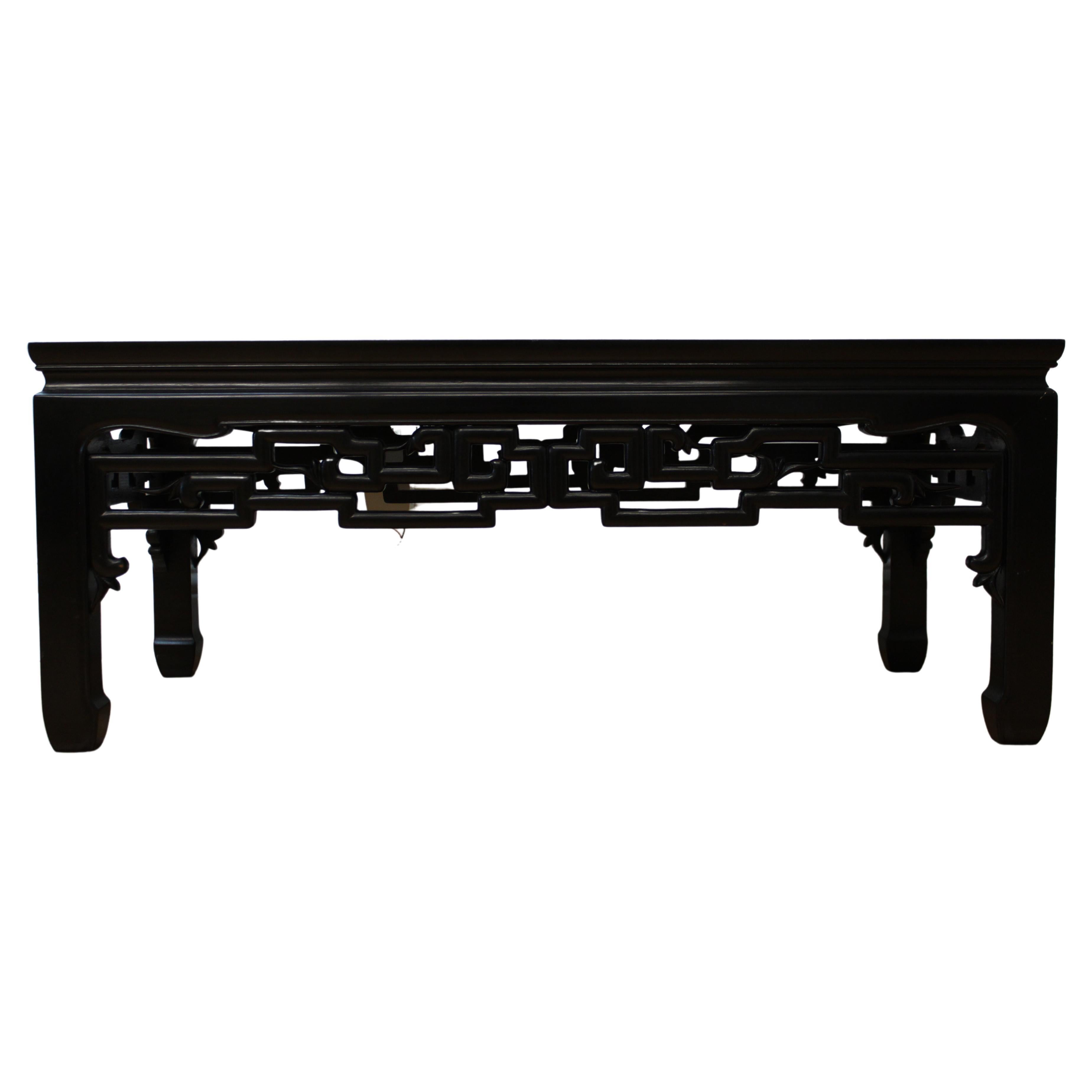 Asian Hand Carved Low Table For Sale