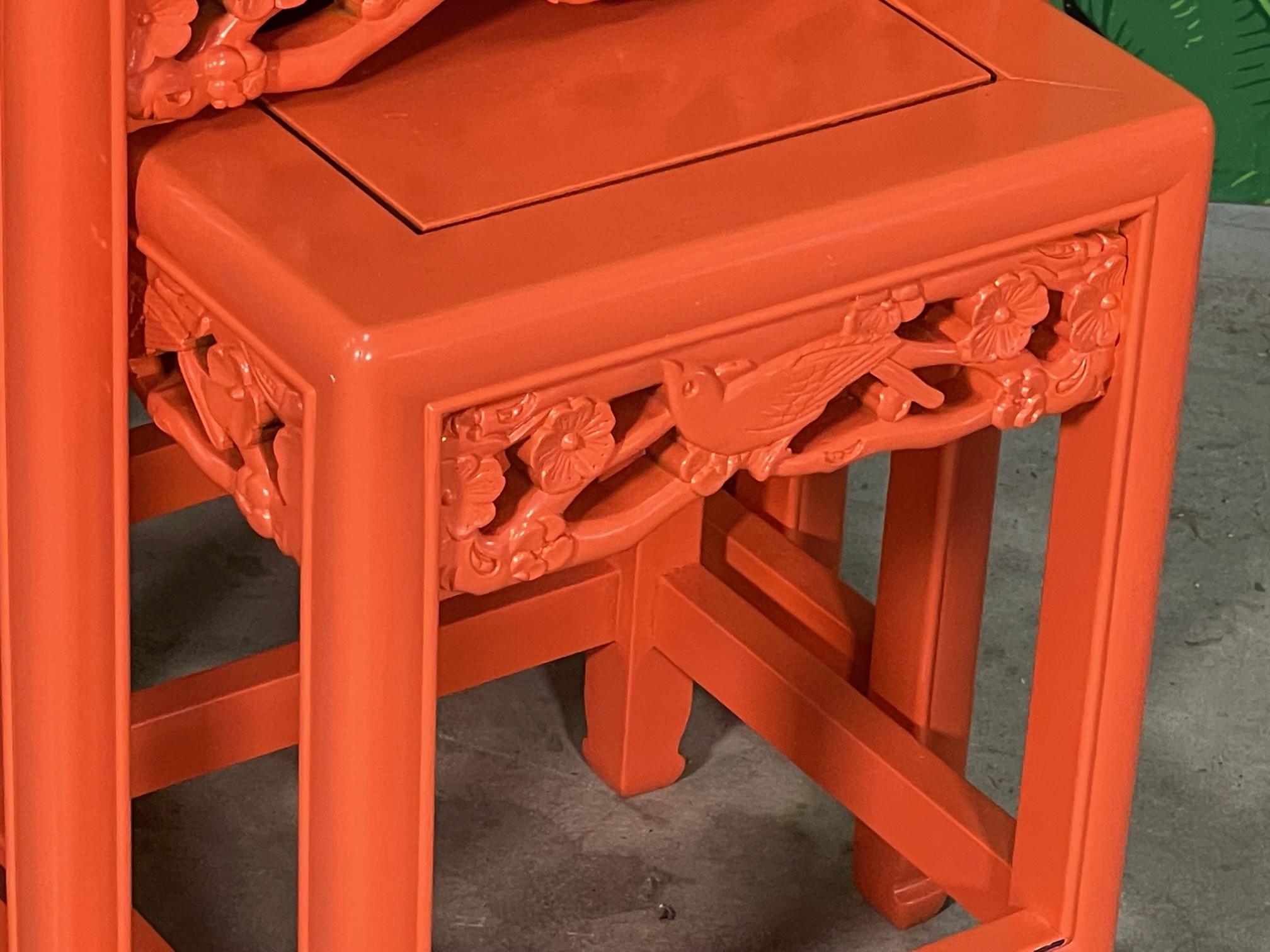 Asian Hand Carved Nesting or Stacking Tables In Good Condition For Sale In Jacksonville, FL