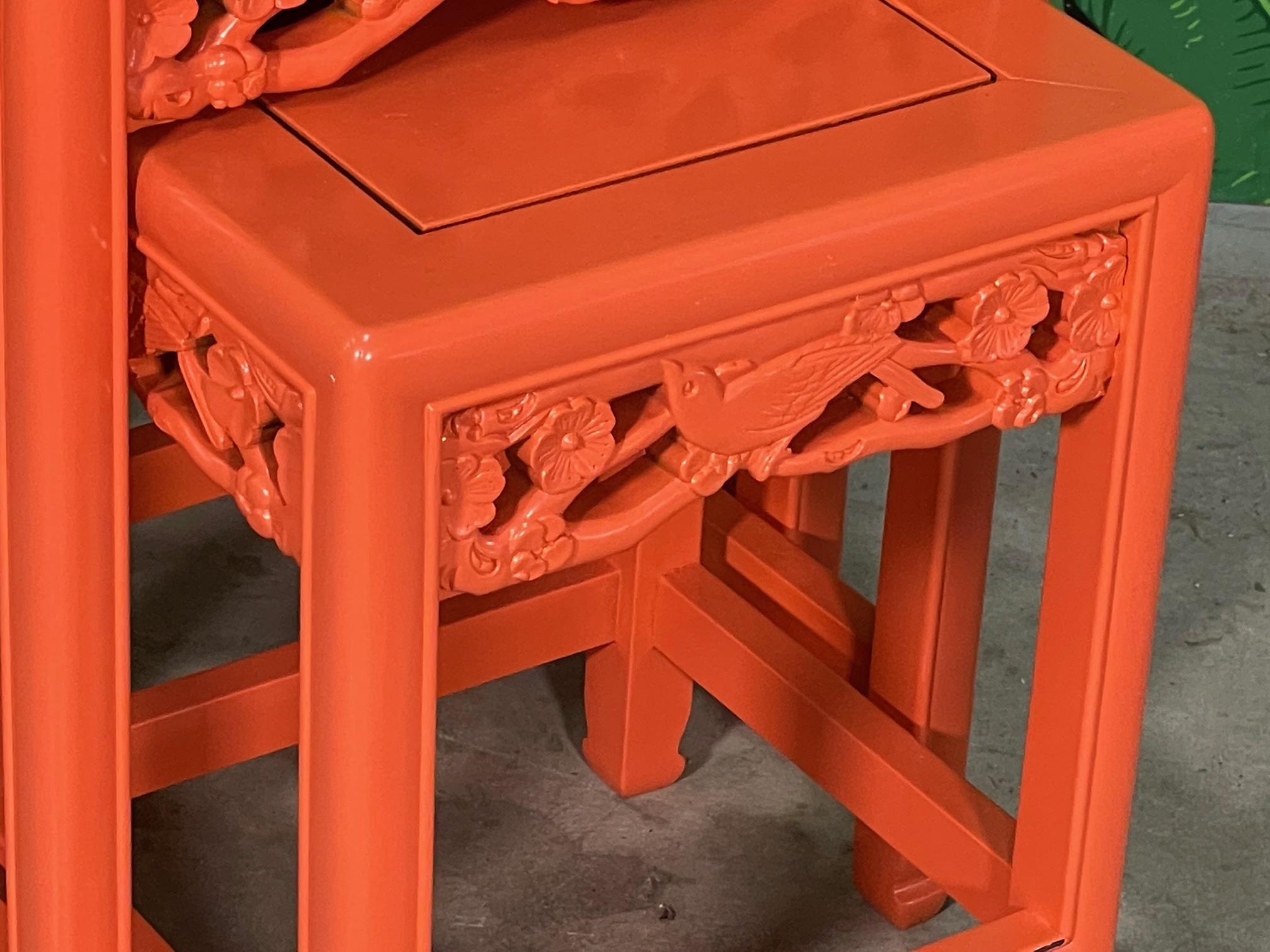 20th Century Asian Hand Carved Nesting or Stacking Tables For Sale