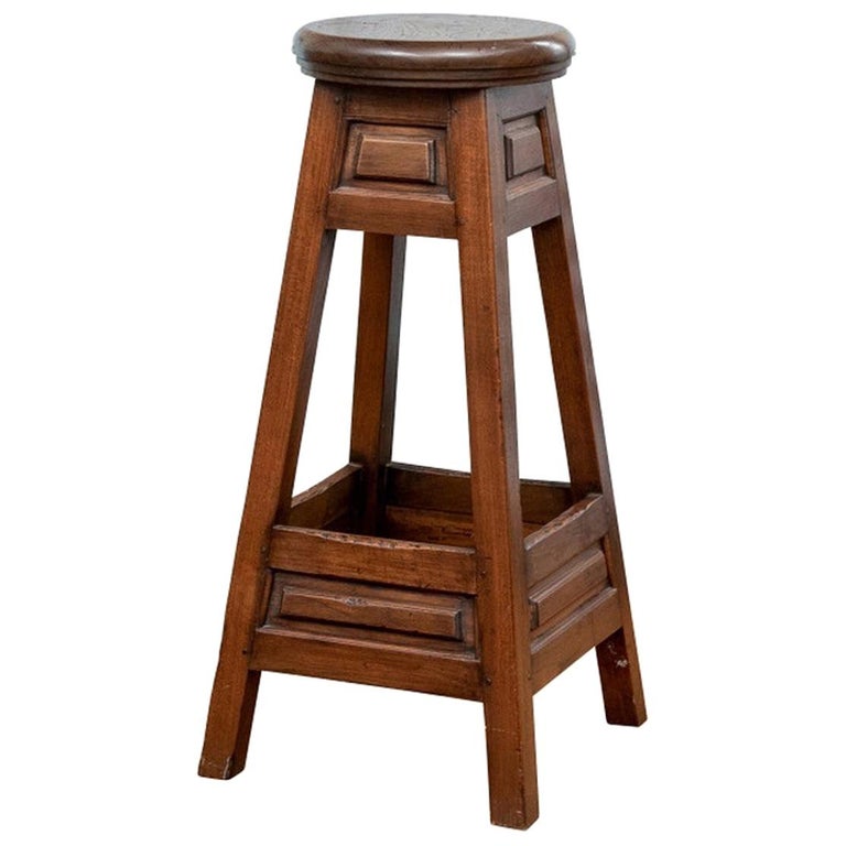 Asian Hardwood Sculpture Stand For Sale at 1stDibs