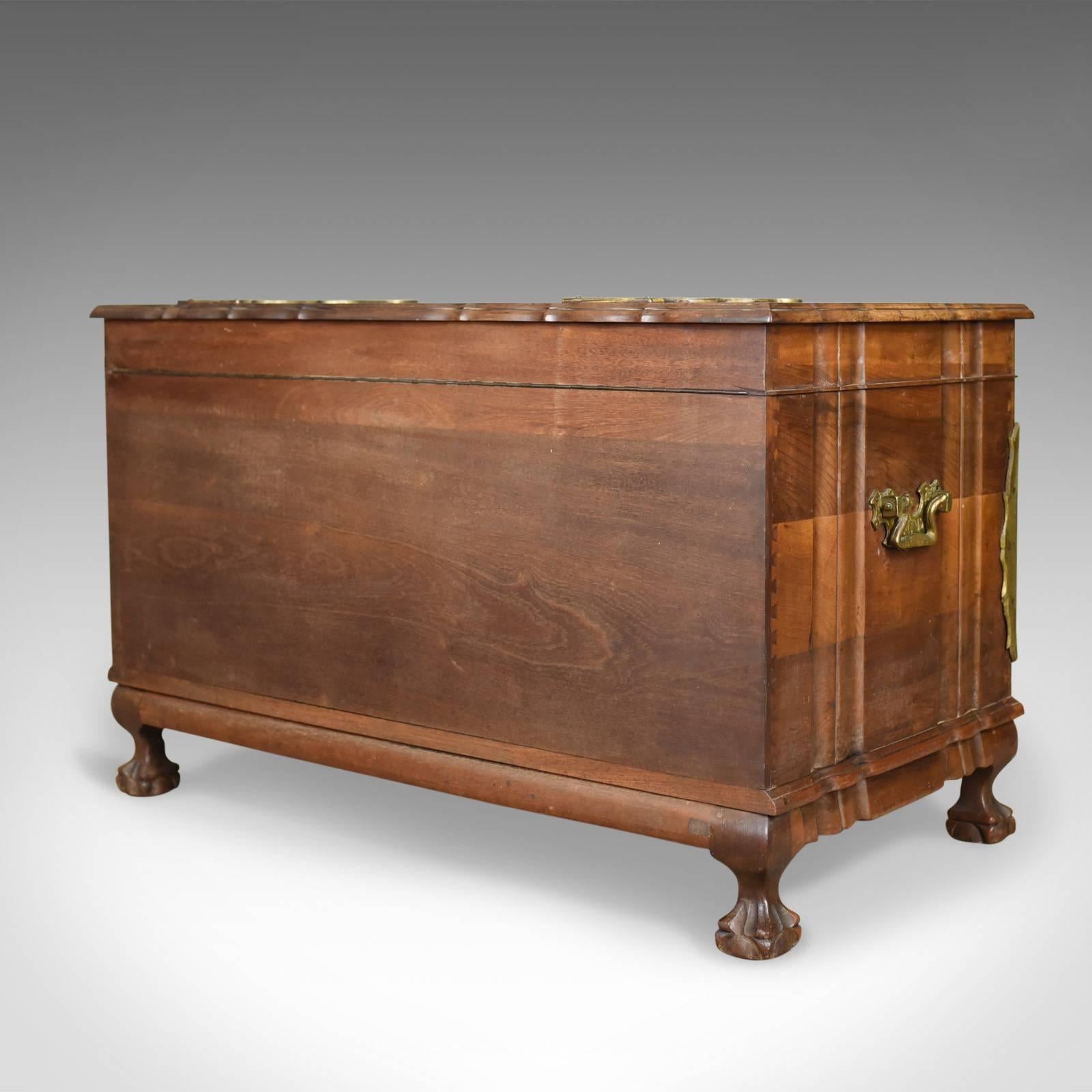 Central Asian Asian Hardwood Trunk, Bronzed-Mounted Chest, Coffer, Late 20th Century For Sale