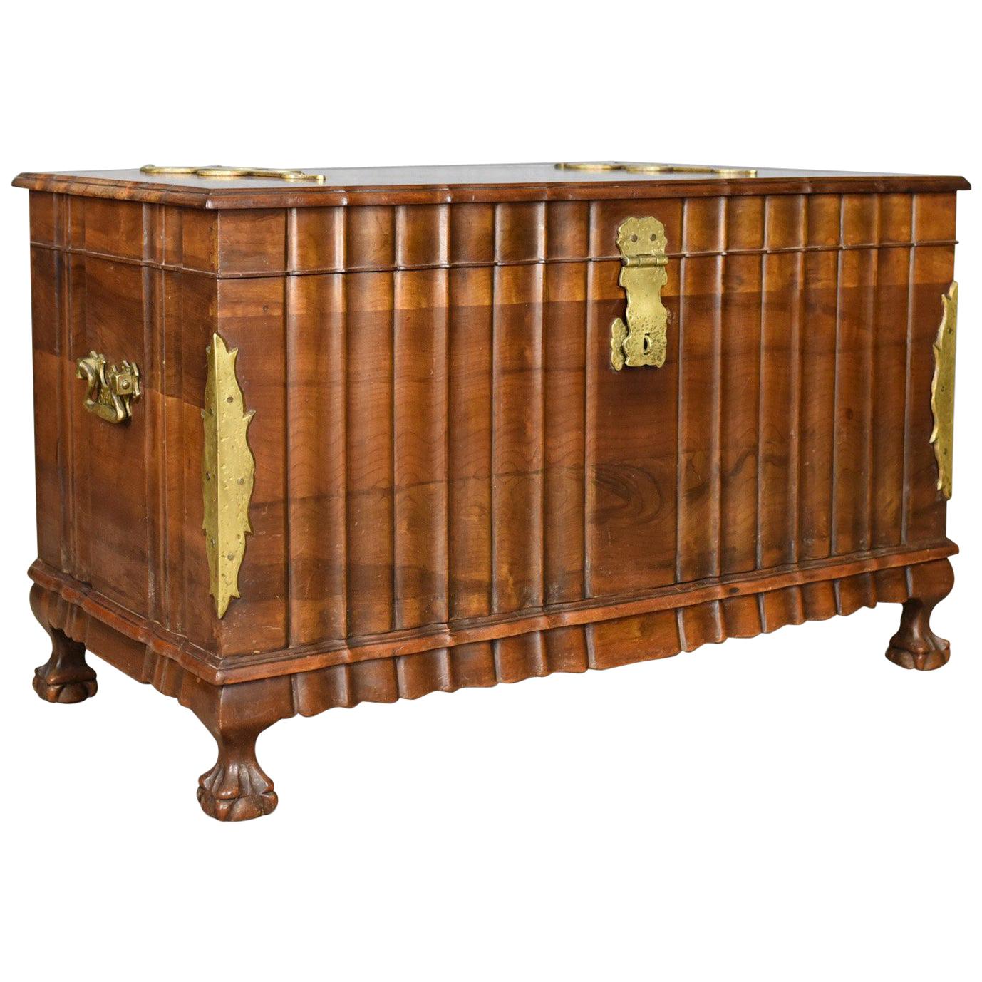 Asian Hardwood Trunk, Bronzed-Mounted Chest, Coffer, Late 20th Century For Sale