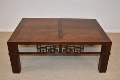 Asian Influence Walnut Coffee Table by Baker Furniture