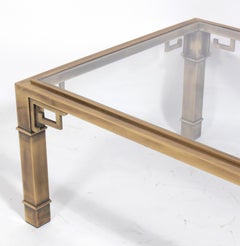 Asian Influenced Mastercraft Brass Coffee Table