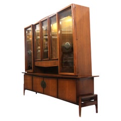 Vintage Asian-Influenced Mid-Century Modern Display Case by Helen Hobey for Baker