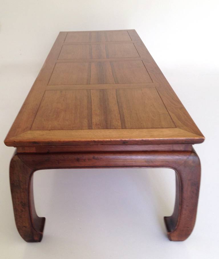Wood Asian Inspired Coffee Table by Michael Taylor for Baker For Sale