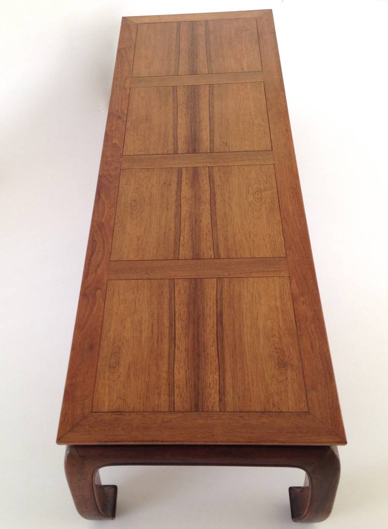 Asian Inspired Coffee Table by Michael Taylor for Baker For Sale 1