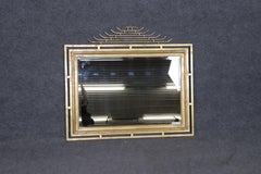 Asian Inspired Hollywood Regency Style Gilded Beveled Glass Wall Mirror