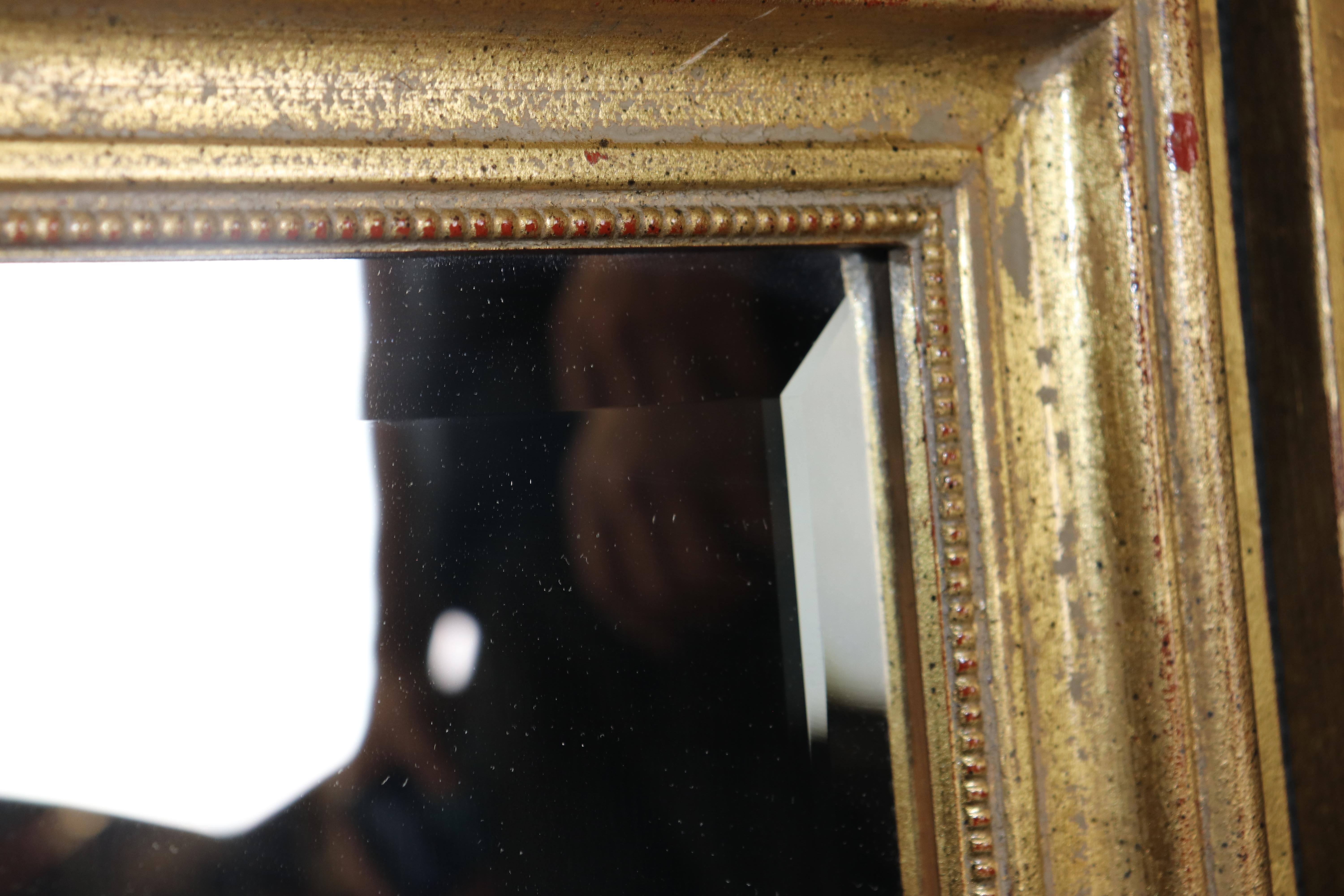 Miroir mural en verre biseauté doré d'inspiration asiatique et de style Hollywood Regency en vente 4