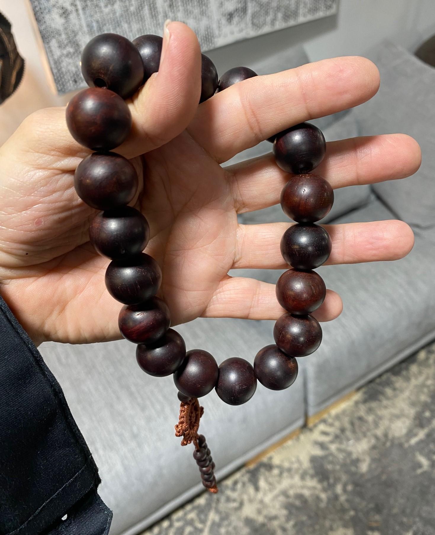 Natural Tectona Teak Round Wood Bead Bracelet / Sample Strand - Mala Prayer  Beads - 8mm Size - OrientalDirect.co.uk