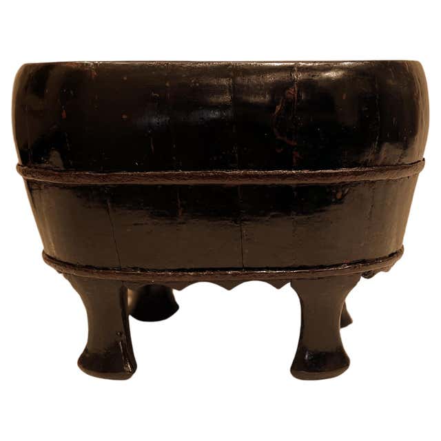 Red Lacquer Grain Container For Sale at 1stDibs