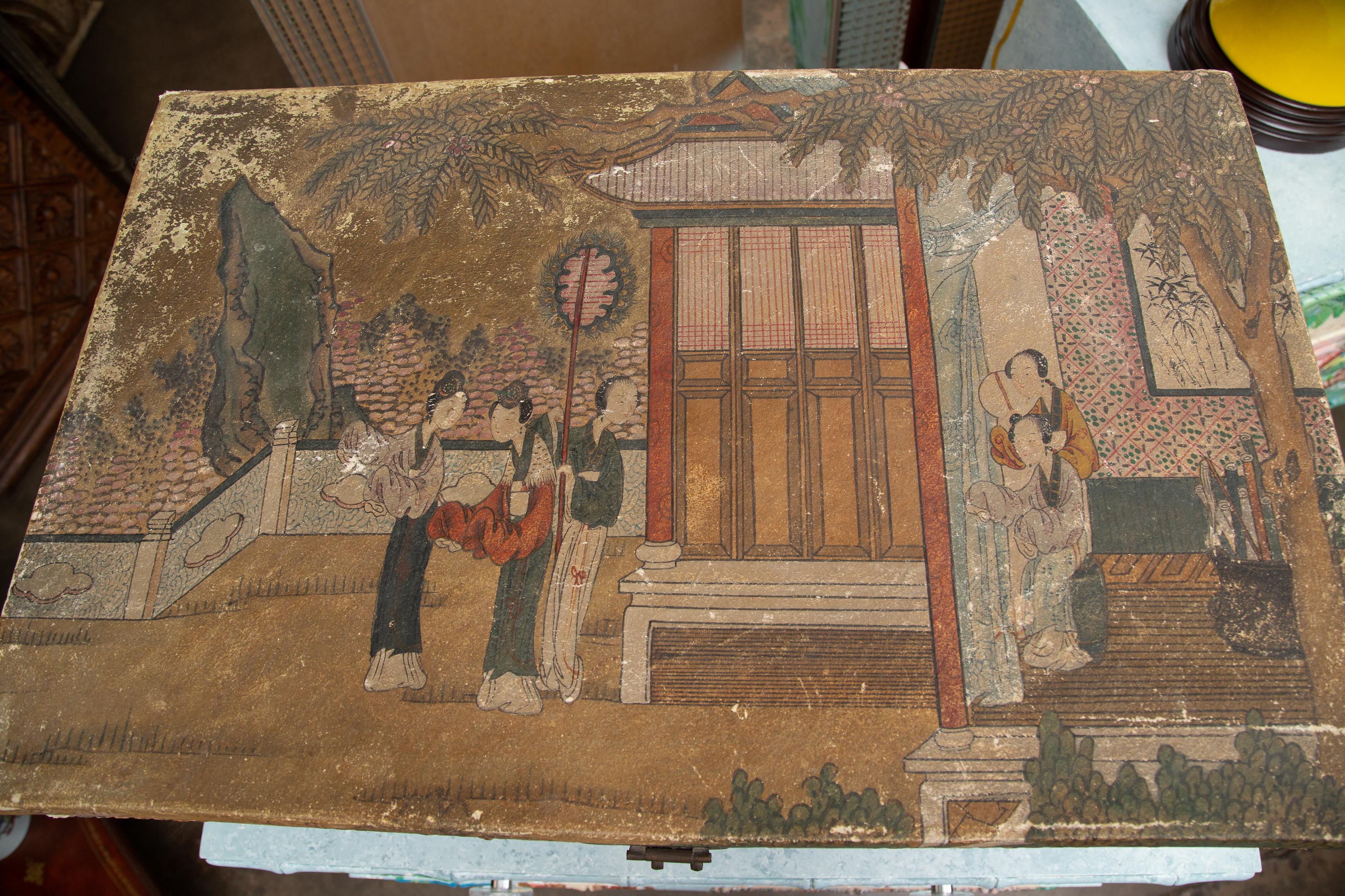 19th Century Asian Lidded Box/Trunk