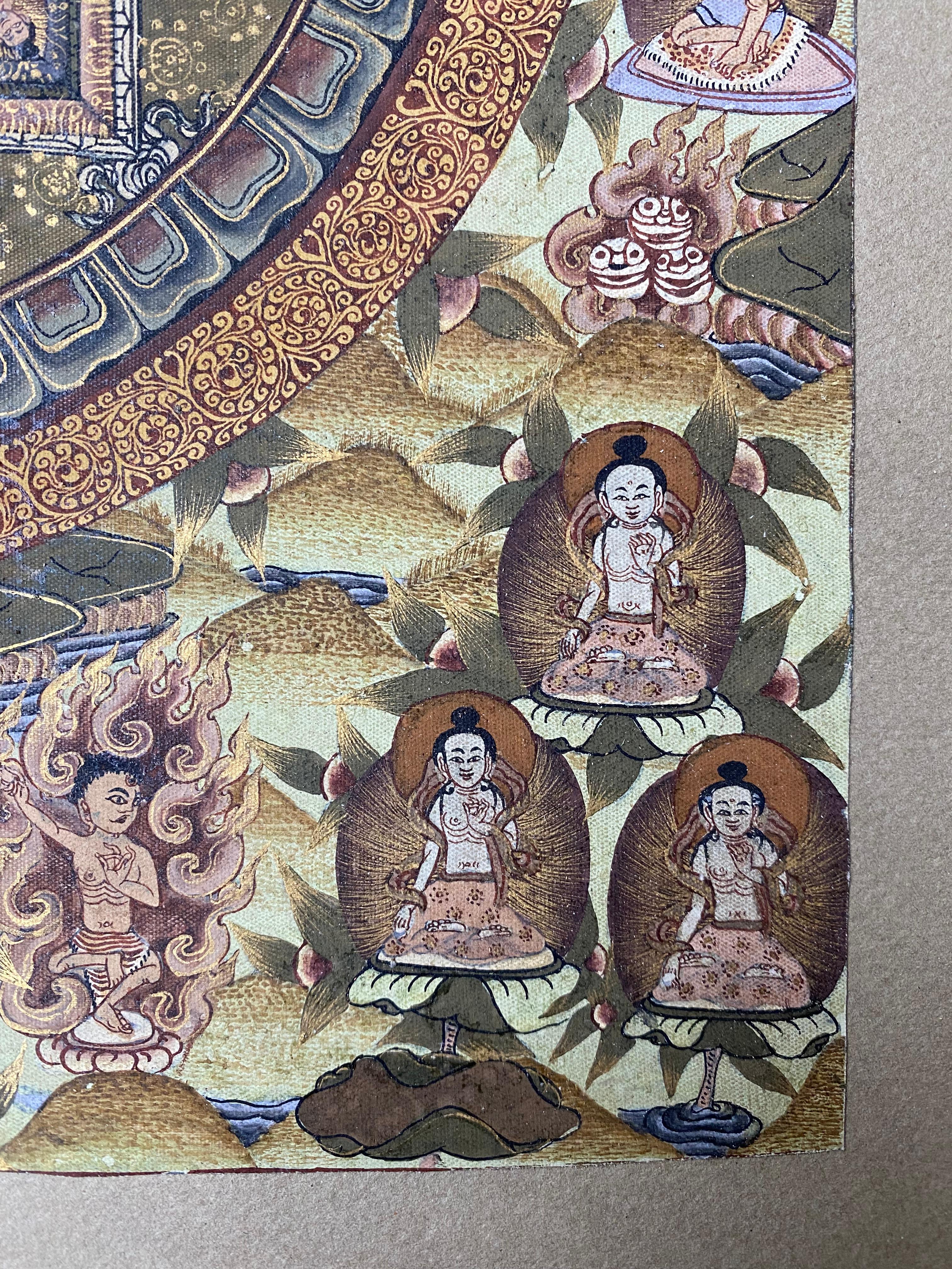 Asian Mandala Tanka circa 1900 For Sale 1