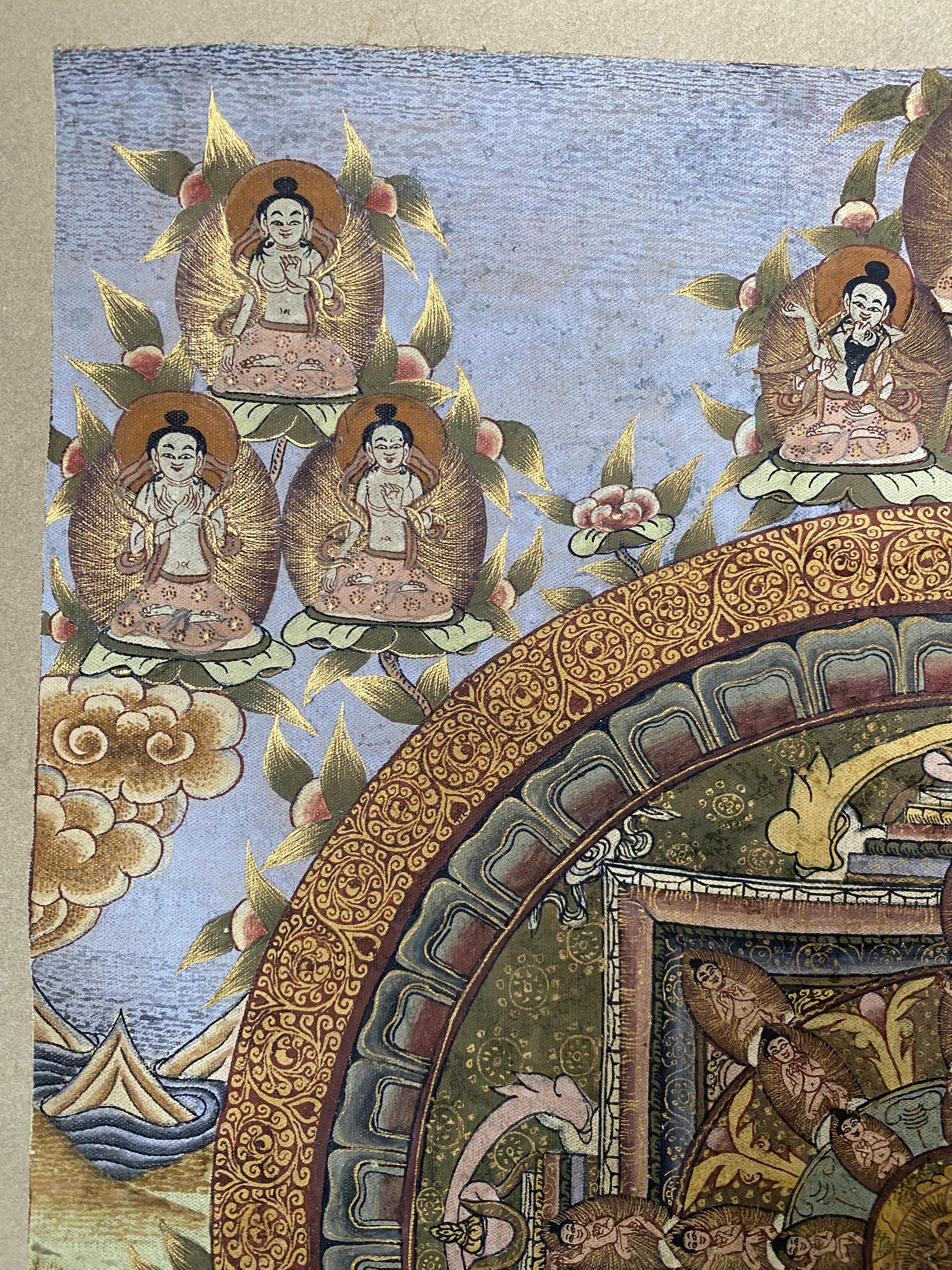 Asian Mandala Tanka circa 1900 For Sale 2
