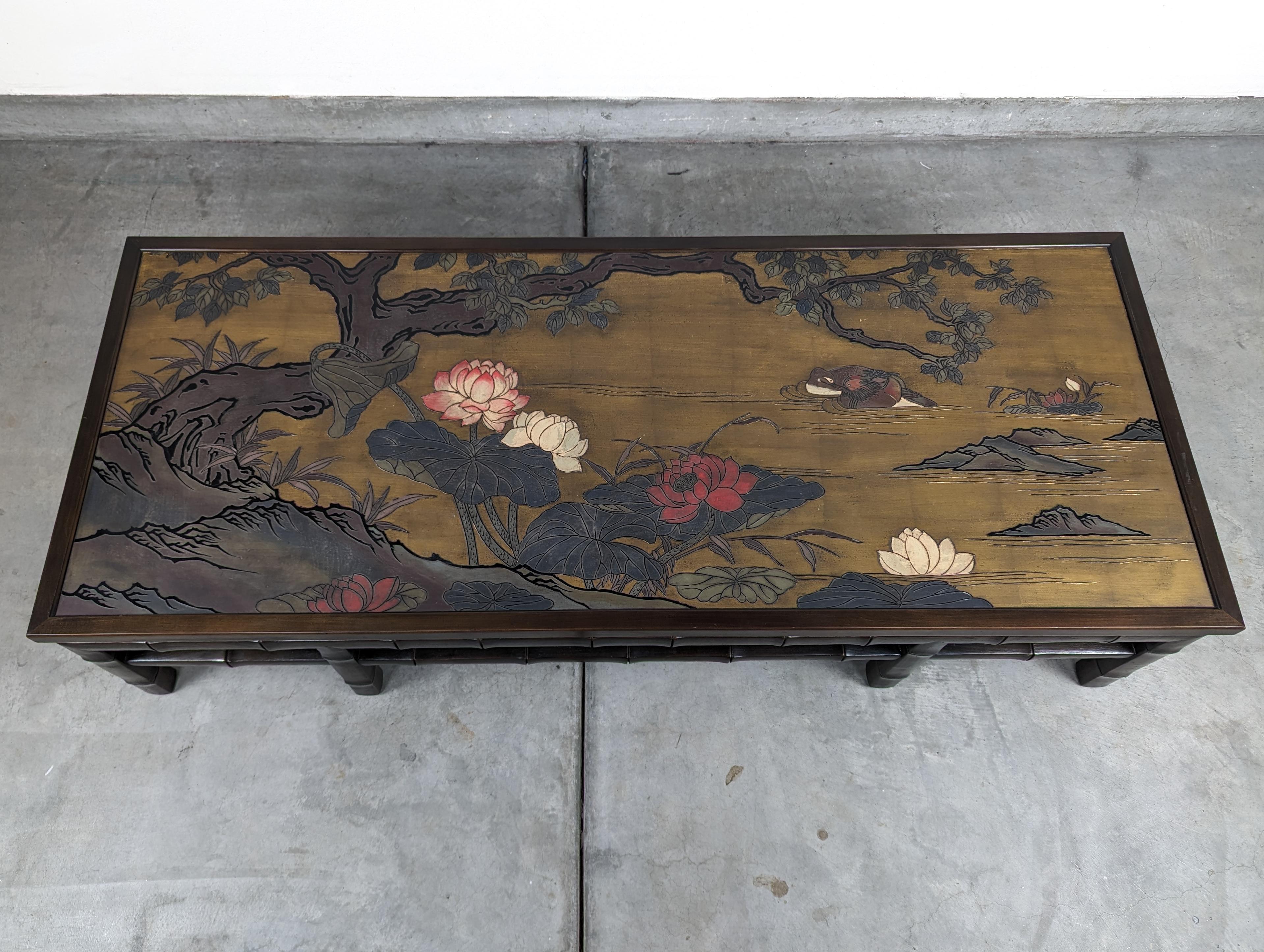 Asian Mid Century Coffee Table by John Widdicomb, c1970s For Sale 1