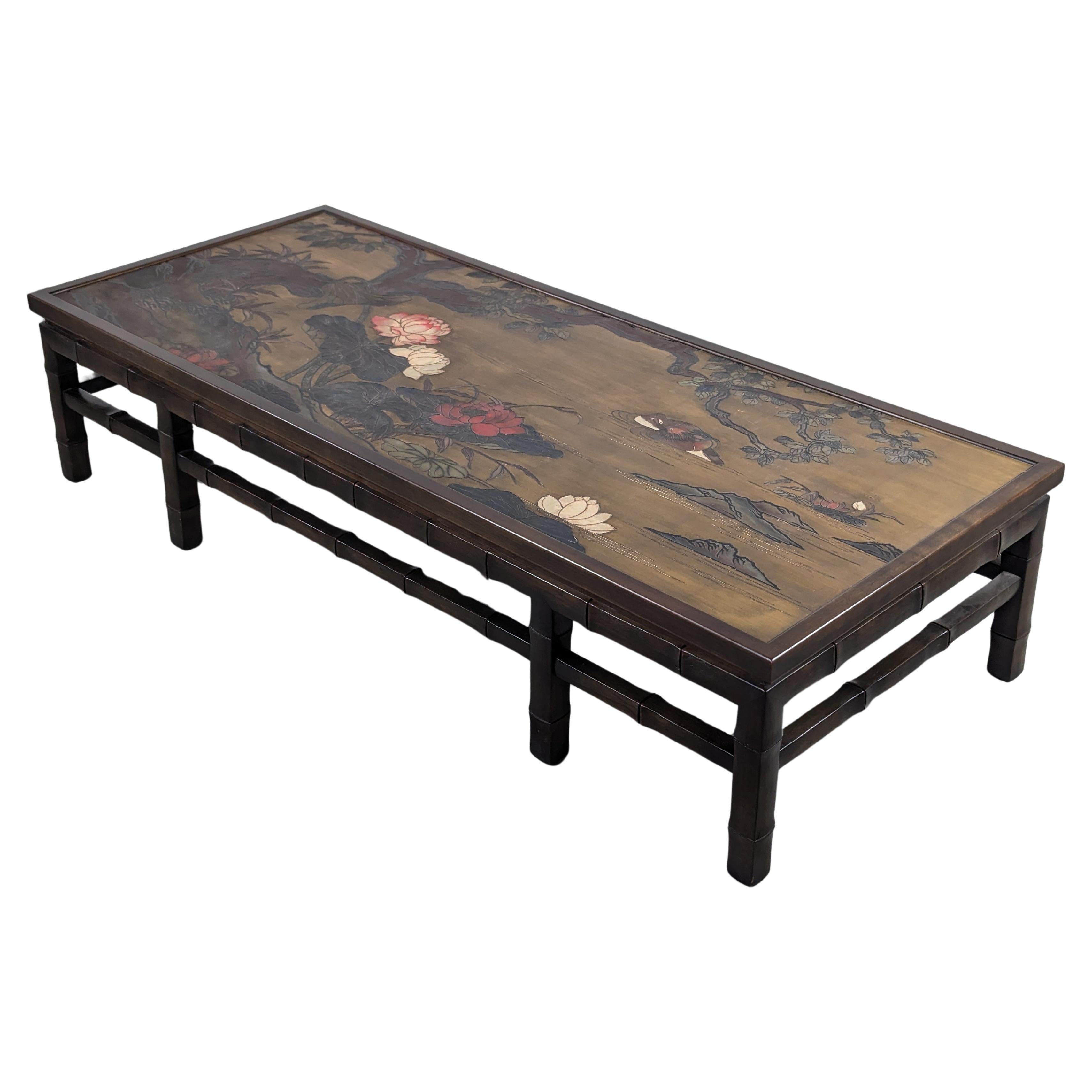 Asian Mid Century Coffee Table by John Widdicomb, c1970s For Sale
