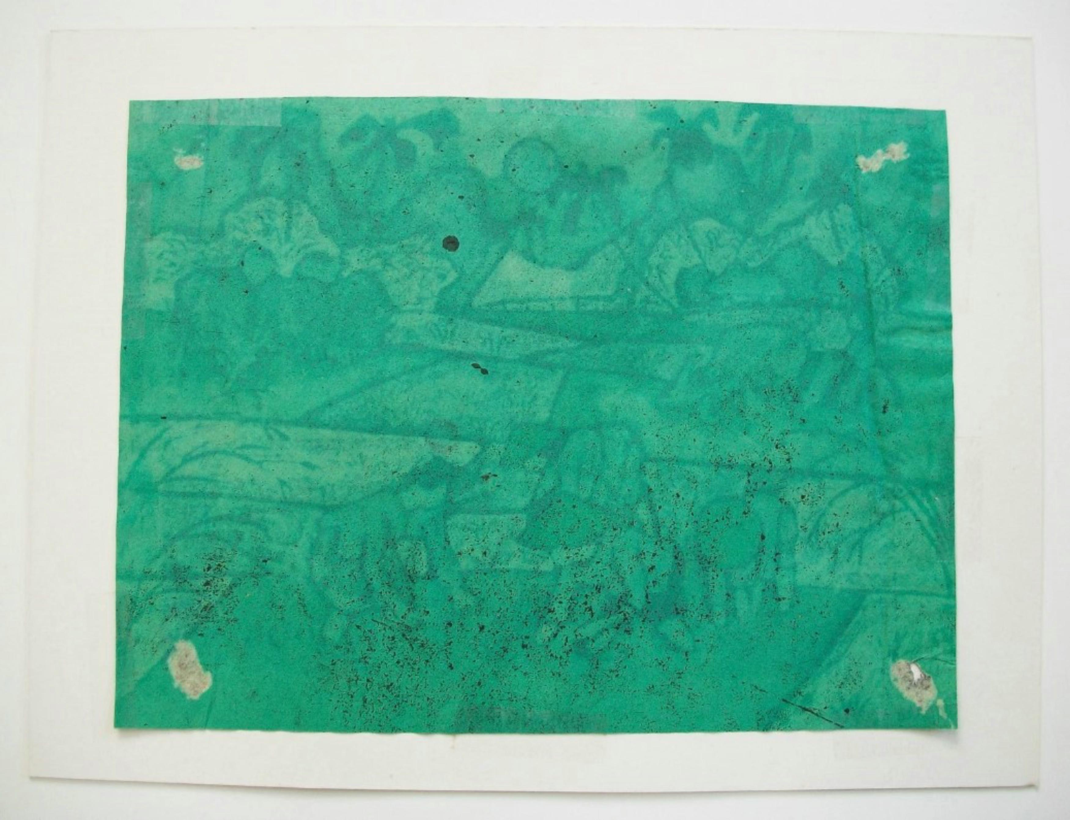 Peinture asiatique en techniques mixtes et pastel à l'eau - Non encadrée - Vietnam - Circa 1998 en vente 3