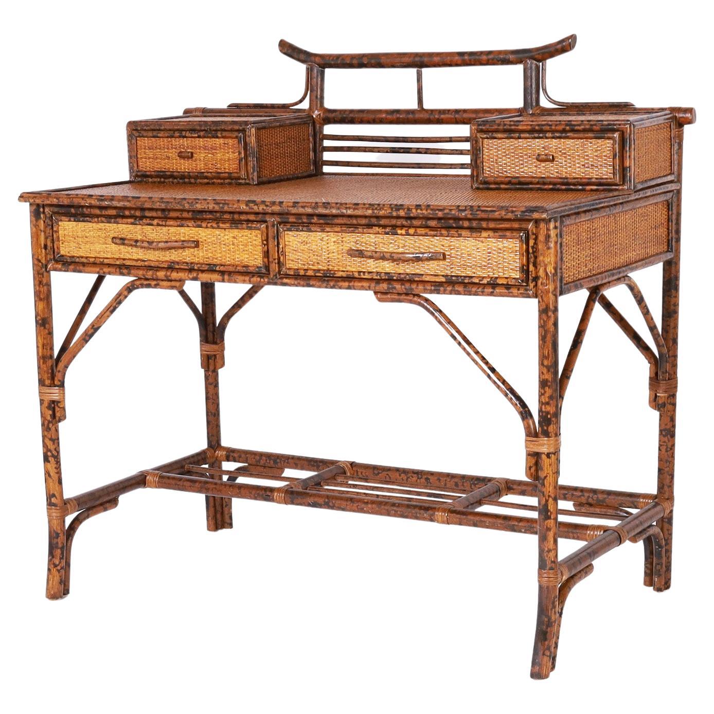 Asian Modern Bamboo Writing Desk