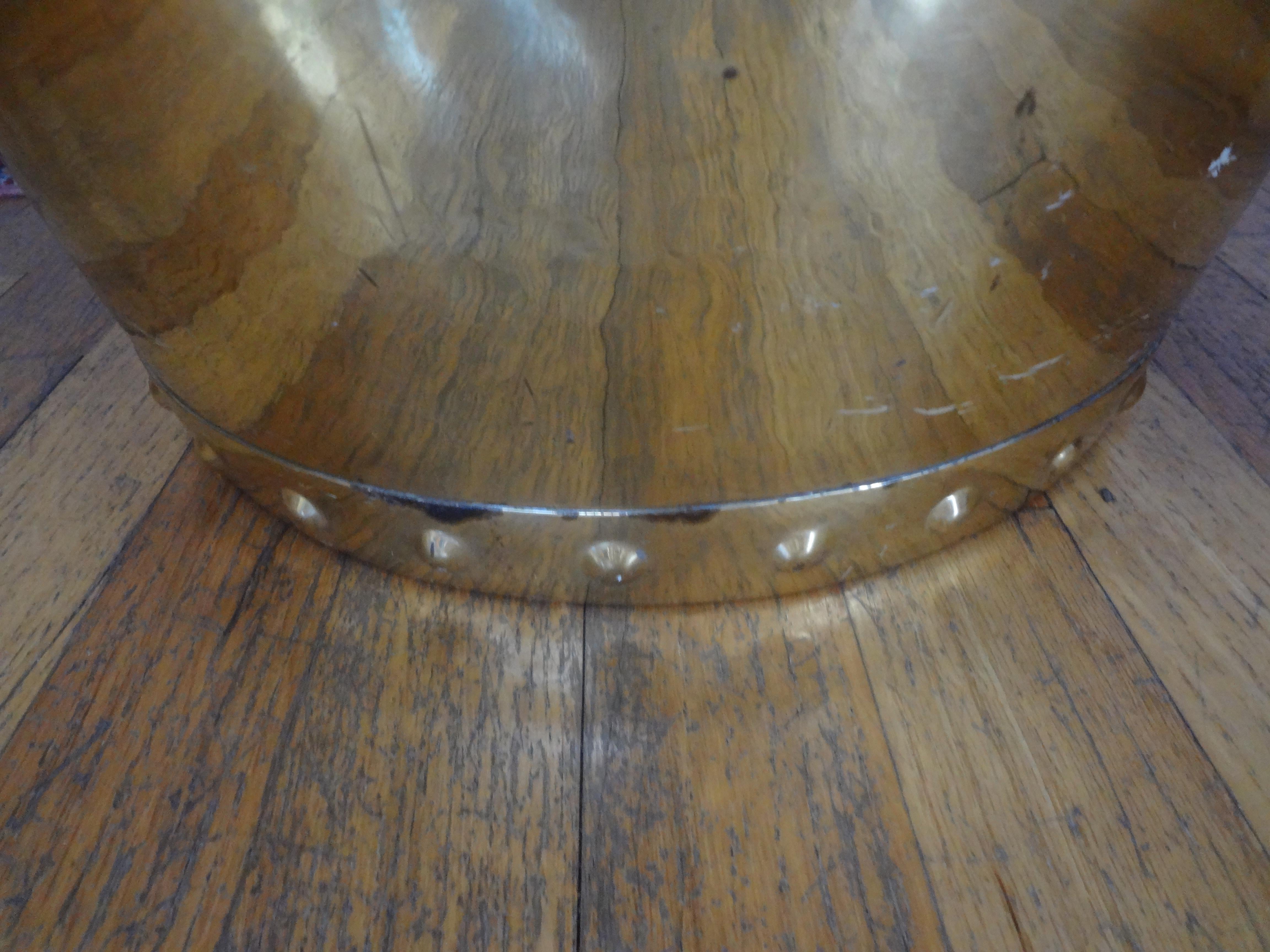 Asian Modern Brass Table or Garden Seat In Good Condition For Sale In Houston, TX