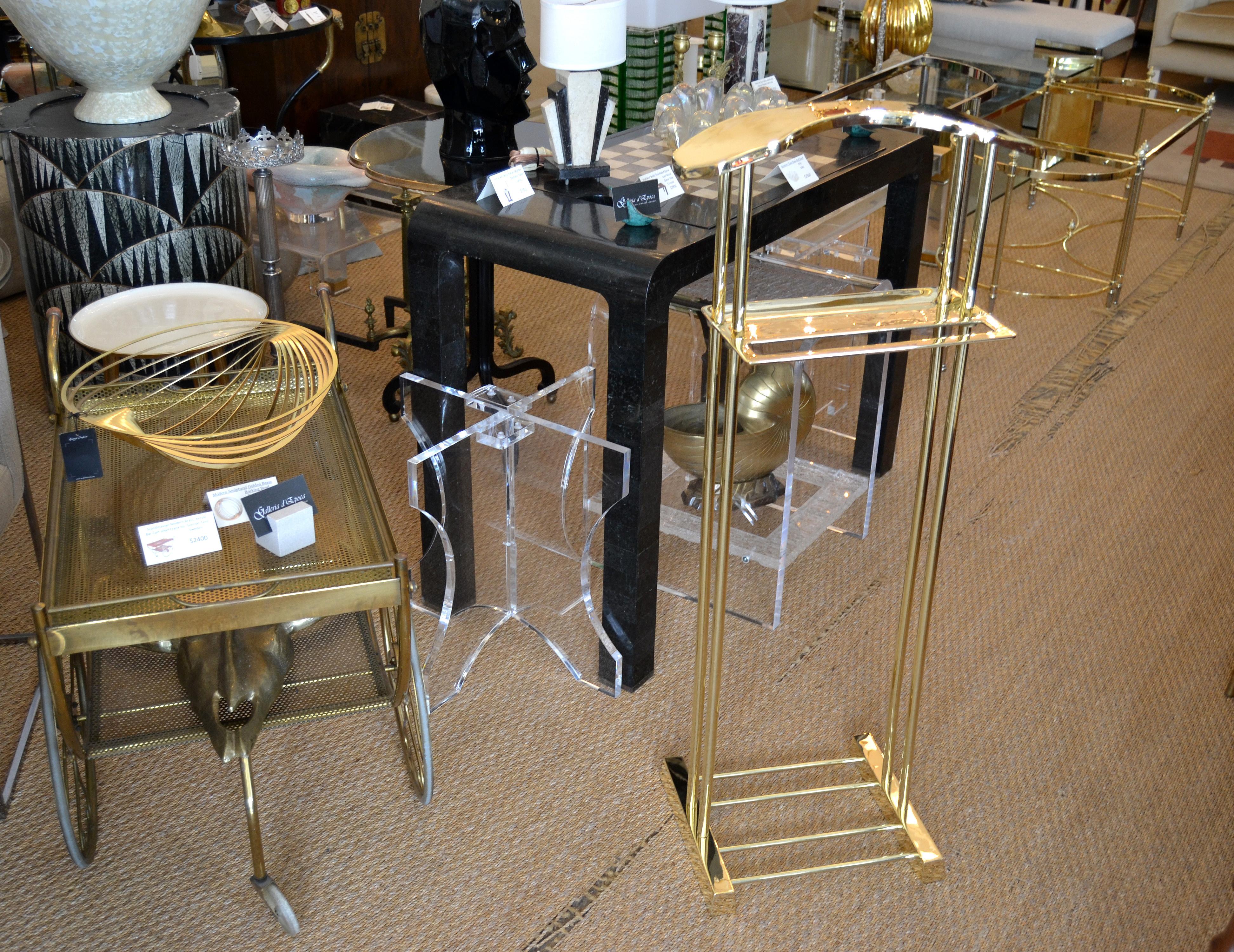 Asian Modern Bronze und Bronzeplatte Herren-Valet Stand Kleiderständer Garderobe im Angebot 4