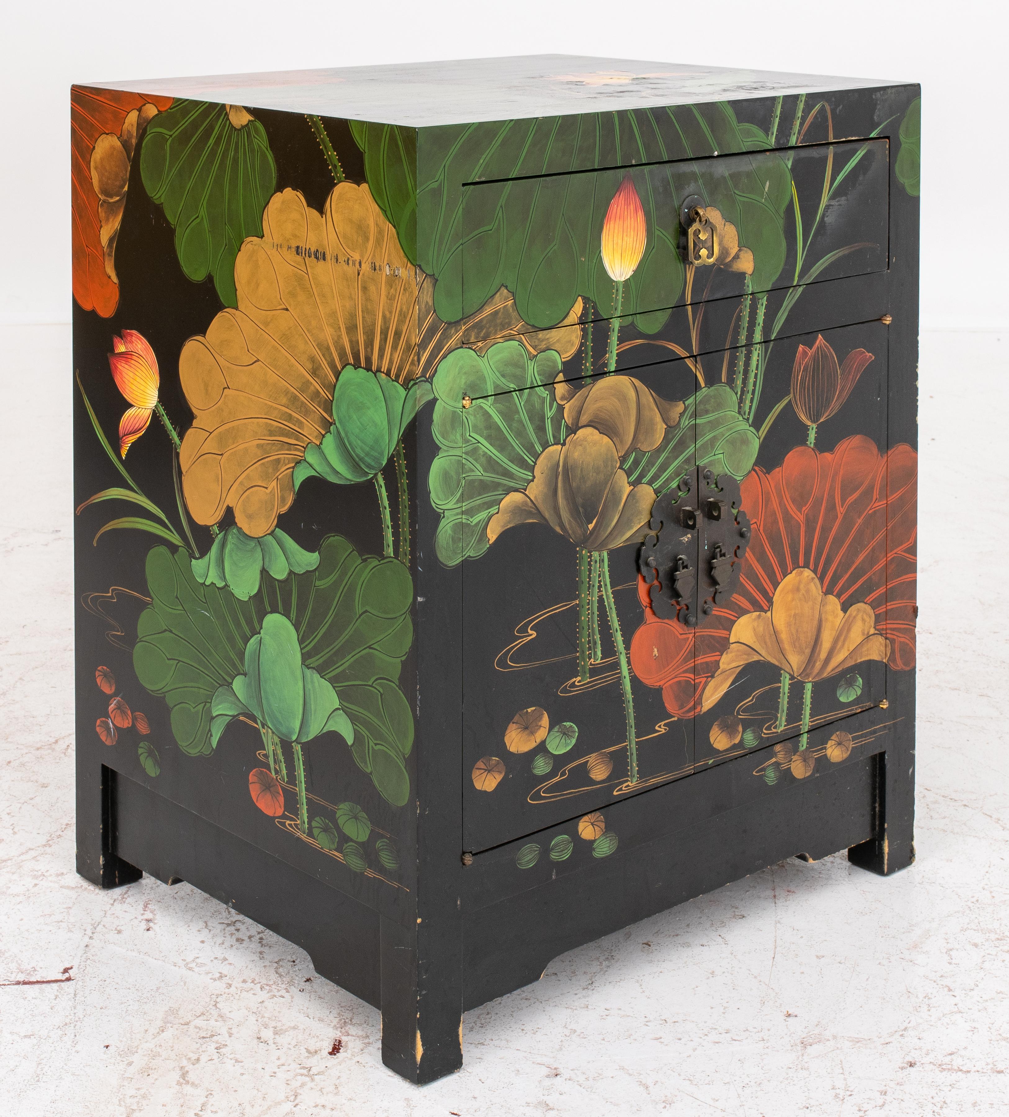 Asian Modern Chinoiserie Lacquered Cabinet 5
