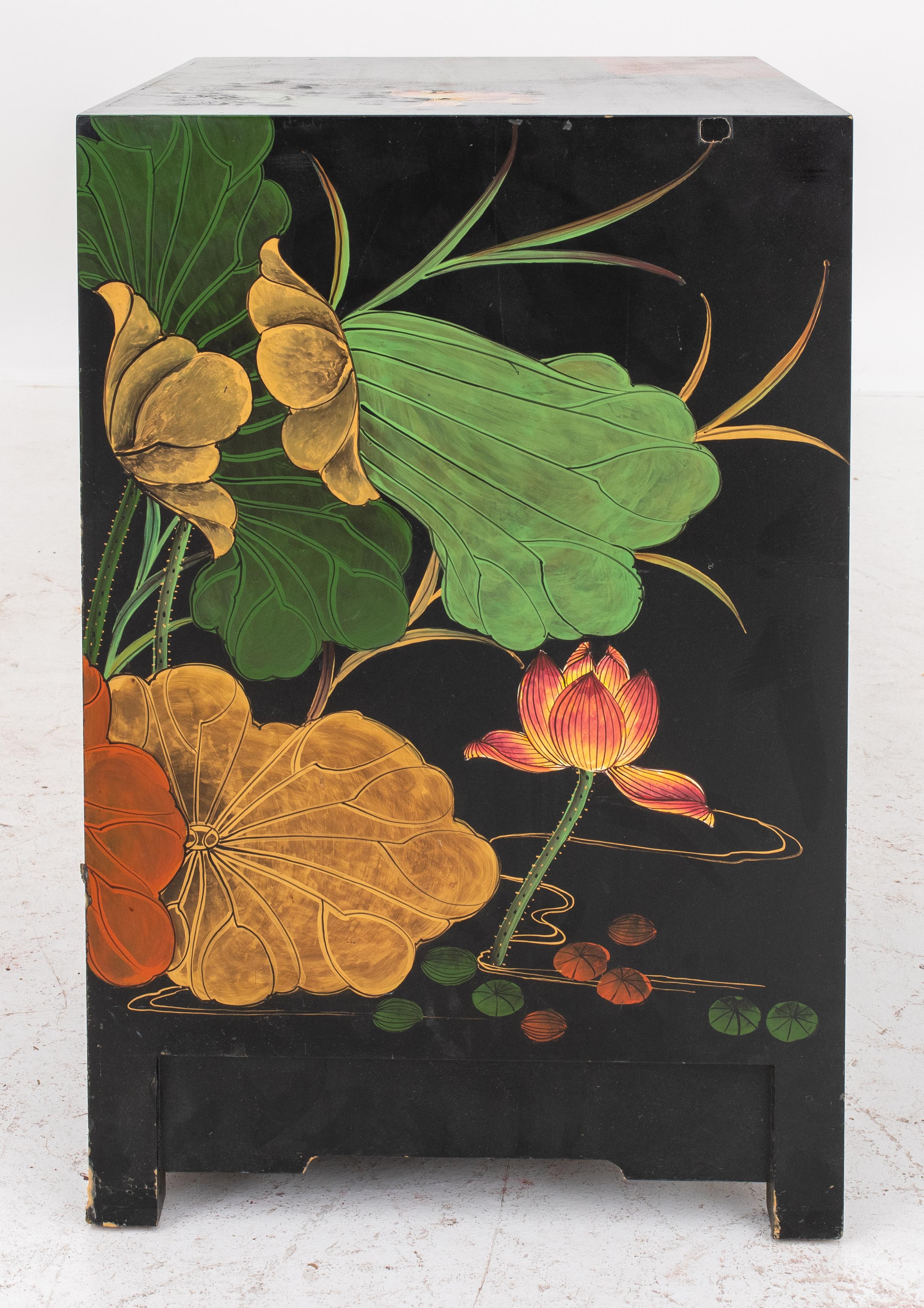 Asian Modern Chinoiserie Lacquered Cabinet 2