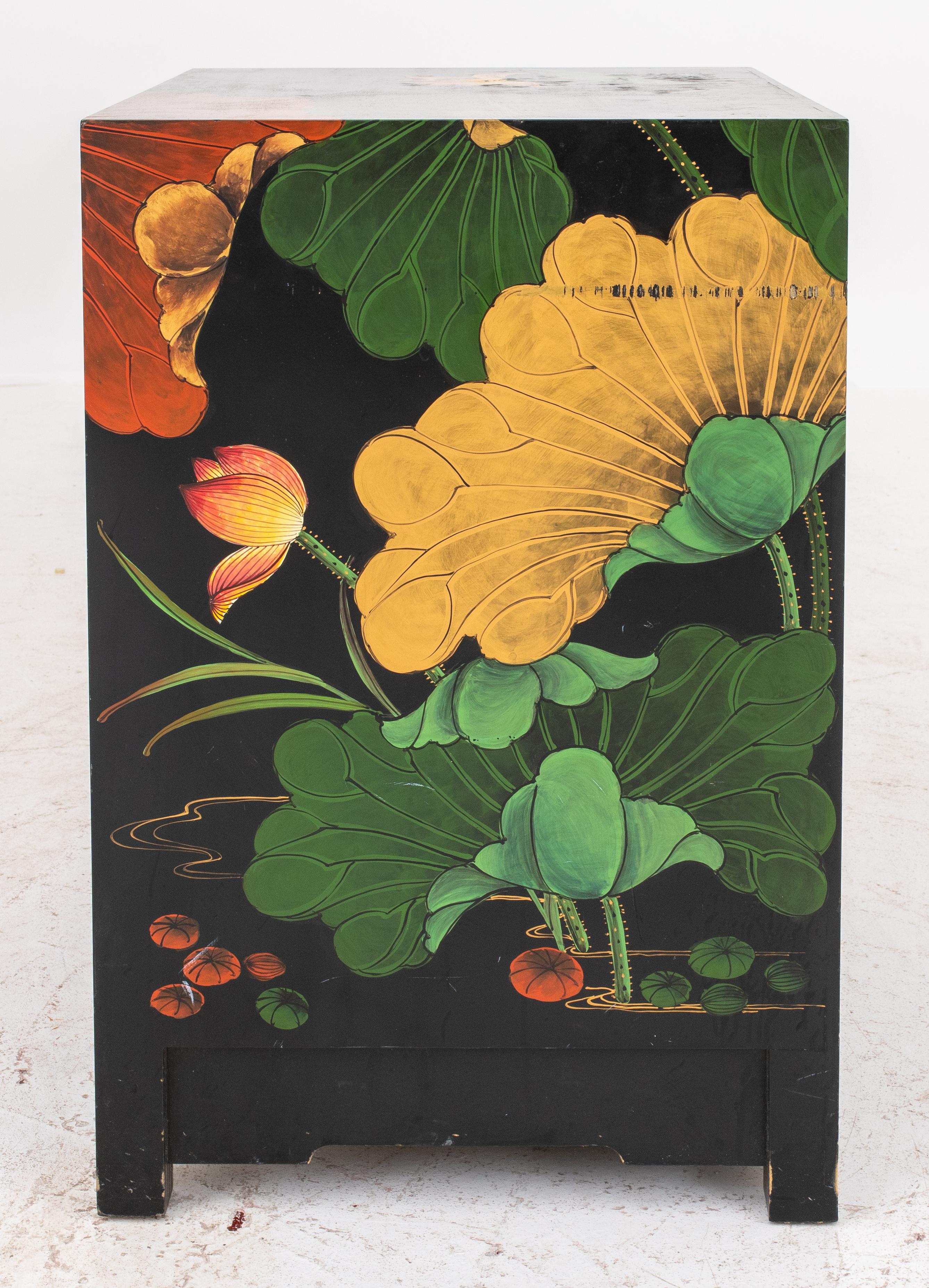 Asian Modern Chinoiserie Lacquered Cabinet 3