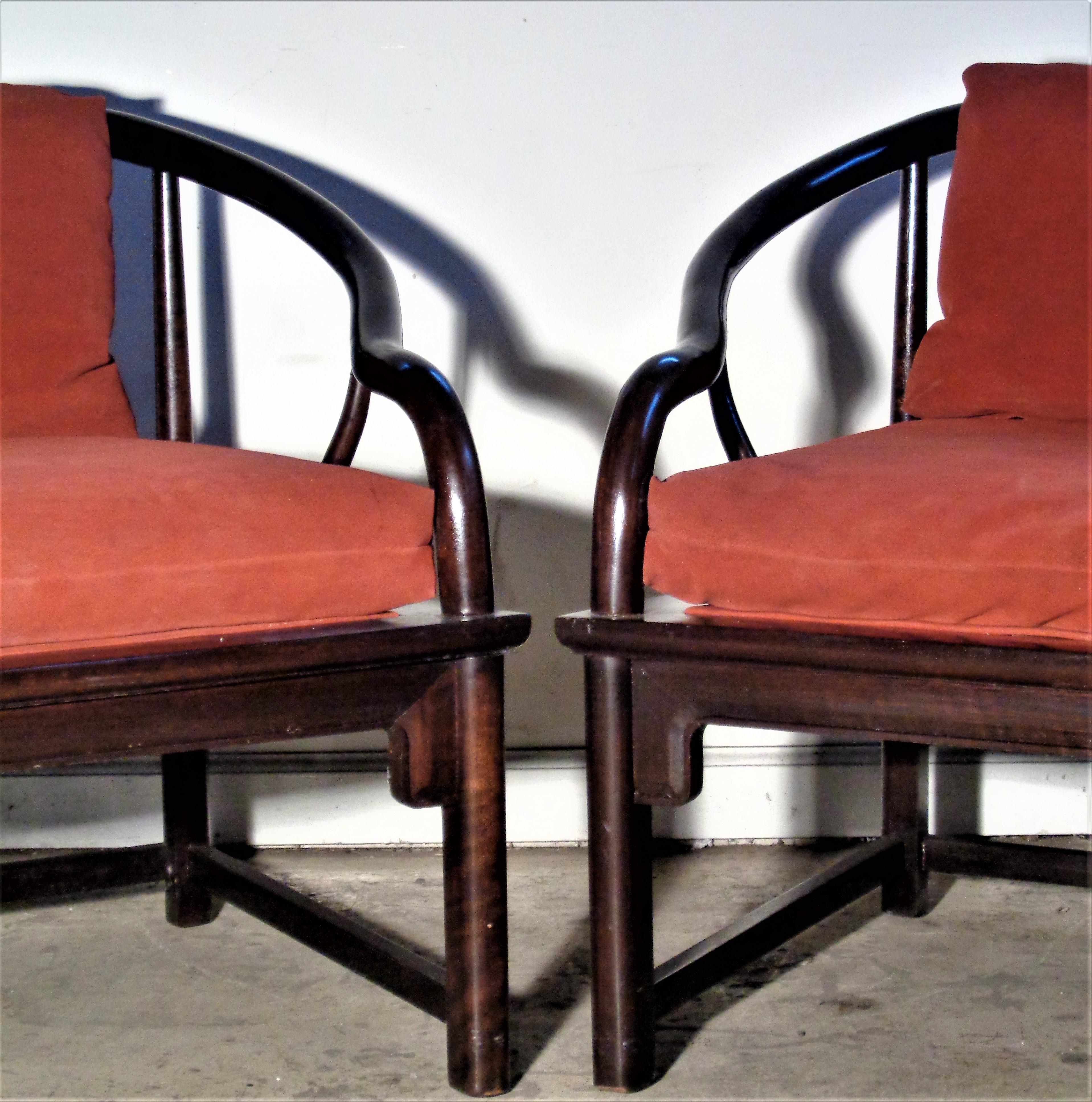 Asian Modern Lounge Chairs Style of Michael Taylor  For Sale 5