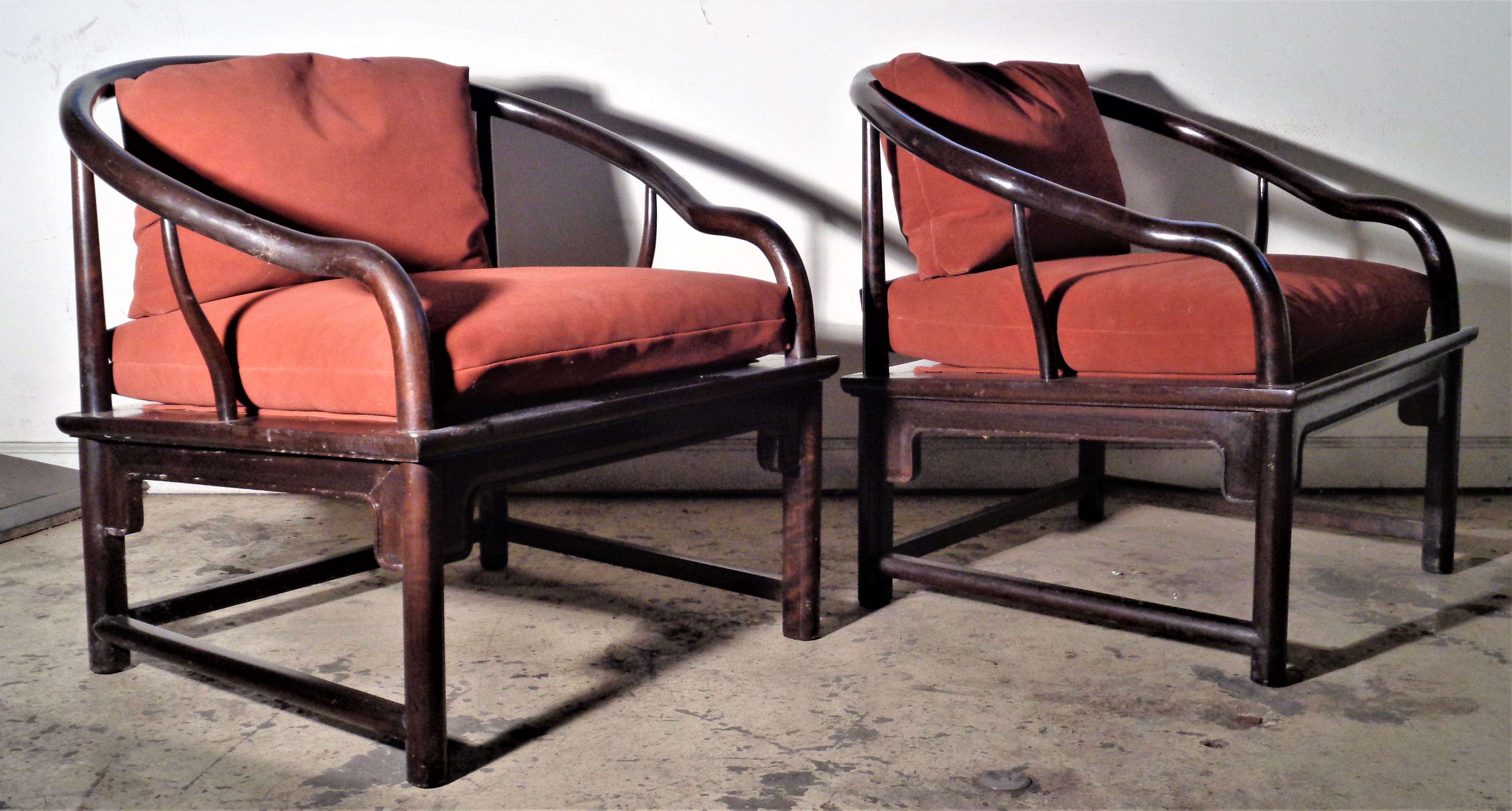 Asian Modern Lounge Chairs Style of Michael Taylor  For Sale 7