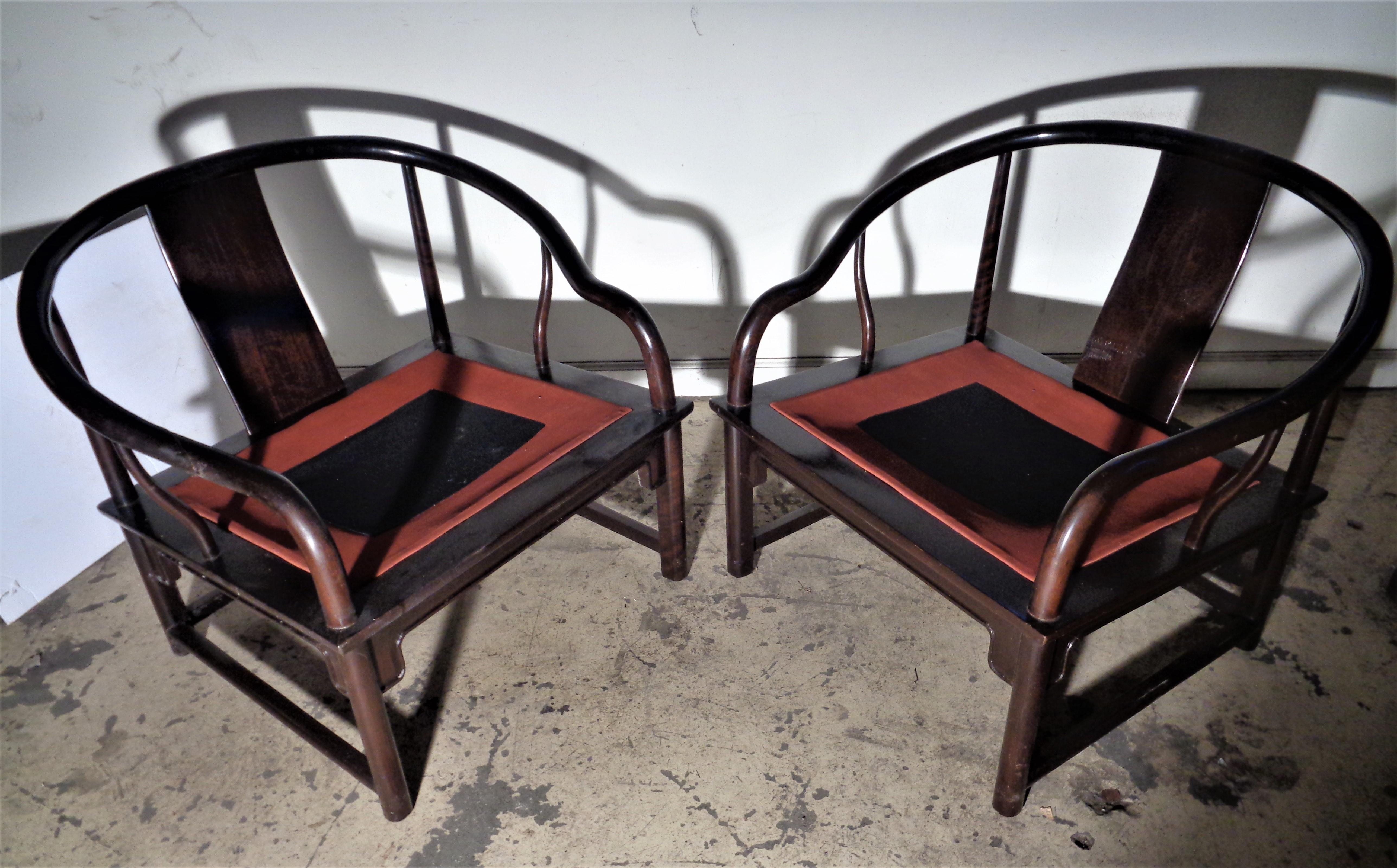 Asian Modern Lounge Chairs Style of Michael Taylor  In Good Condition For Sale In Rochester, NY