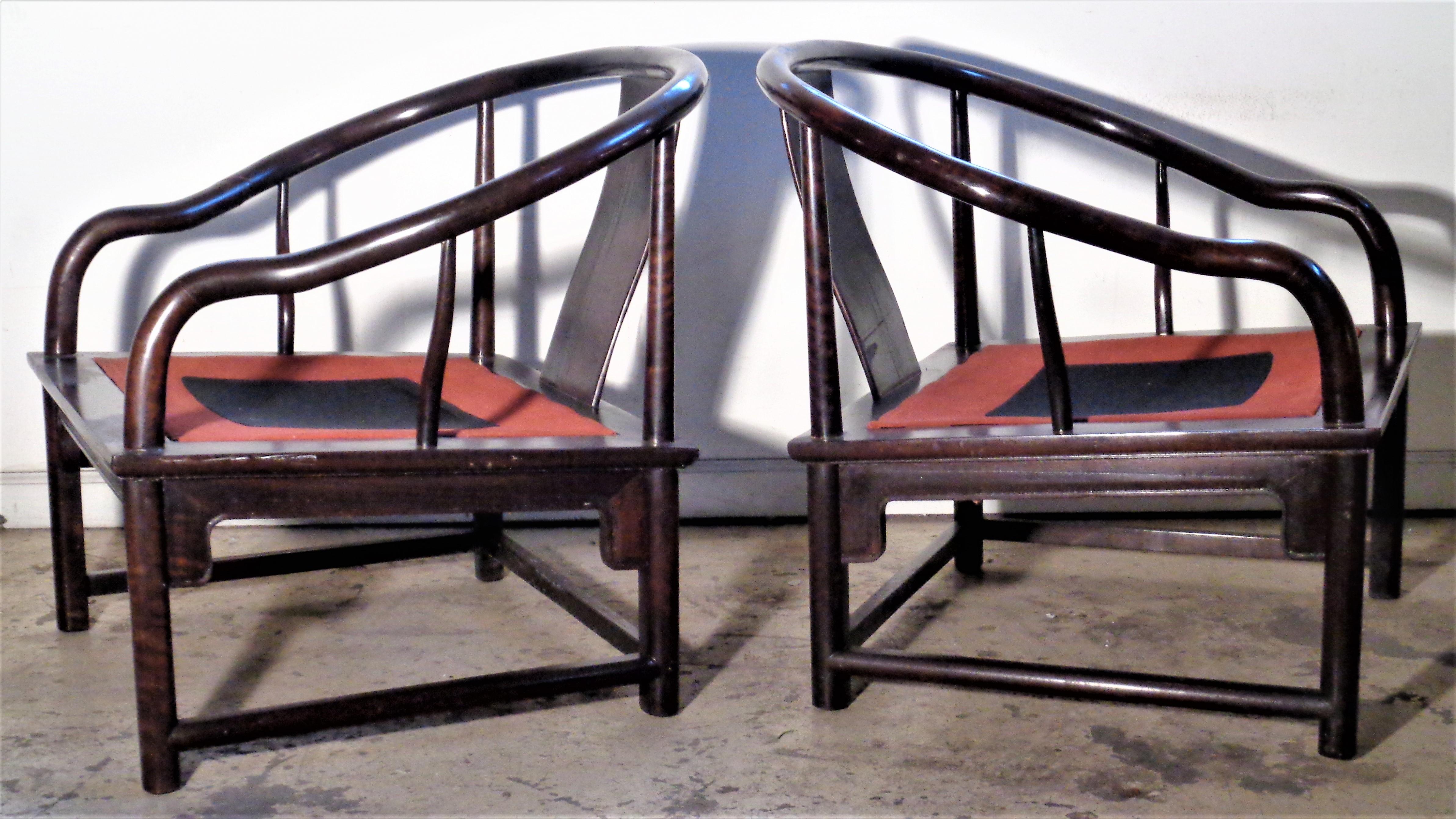 Asian Modern Lounge Chairs Style of Michael Taylor  For Sale 1