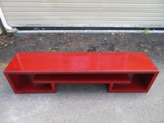 Asian Modern Paul Frankl Long Cinnabar Bench Mid-Century Modern