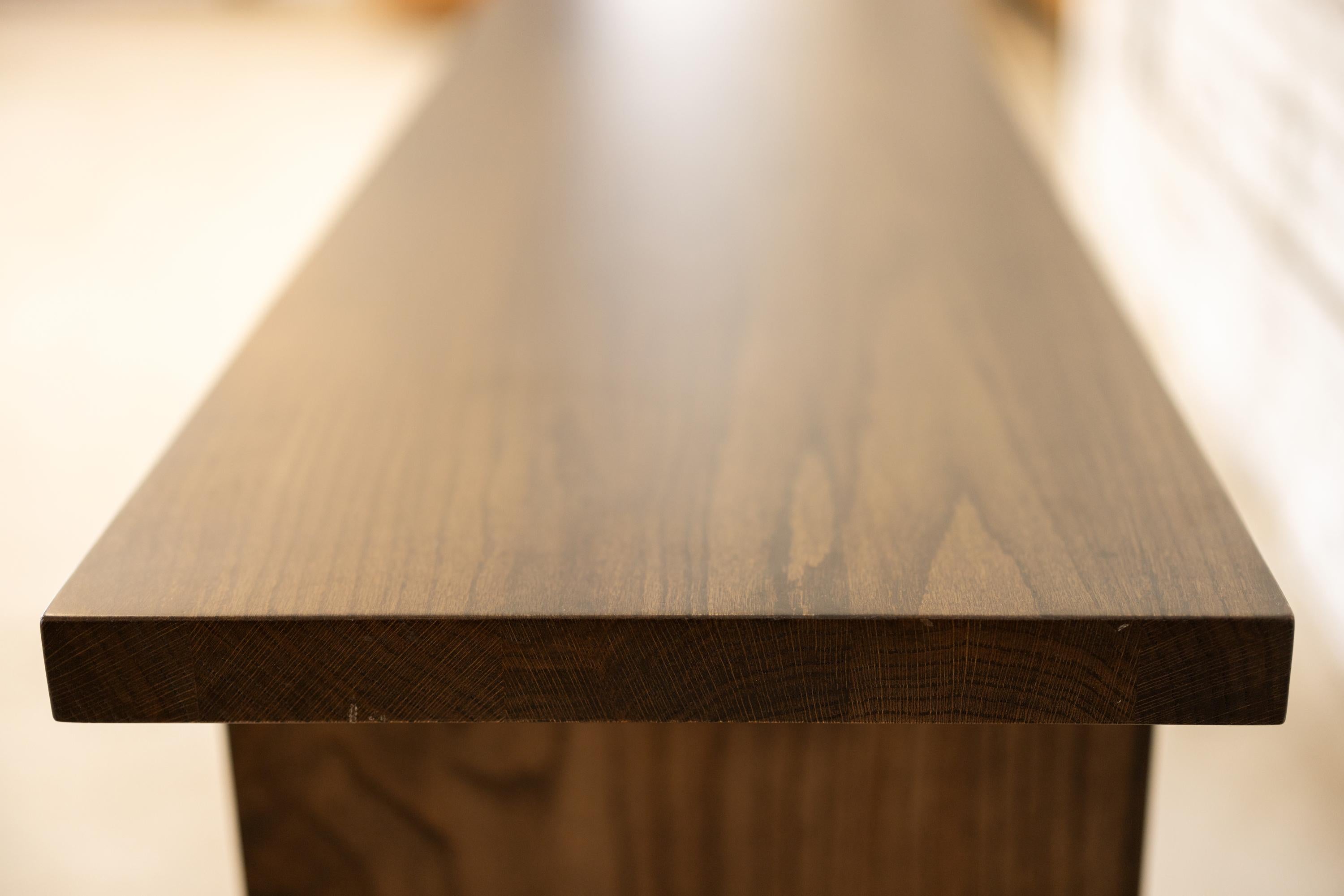 Asian Modern Style Schreibtisch, Buffet oder Sofatisch Eiche dunkel gebeizt im Angebot 2