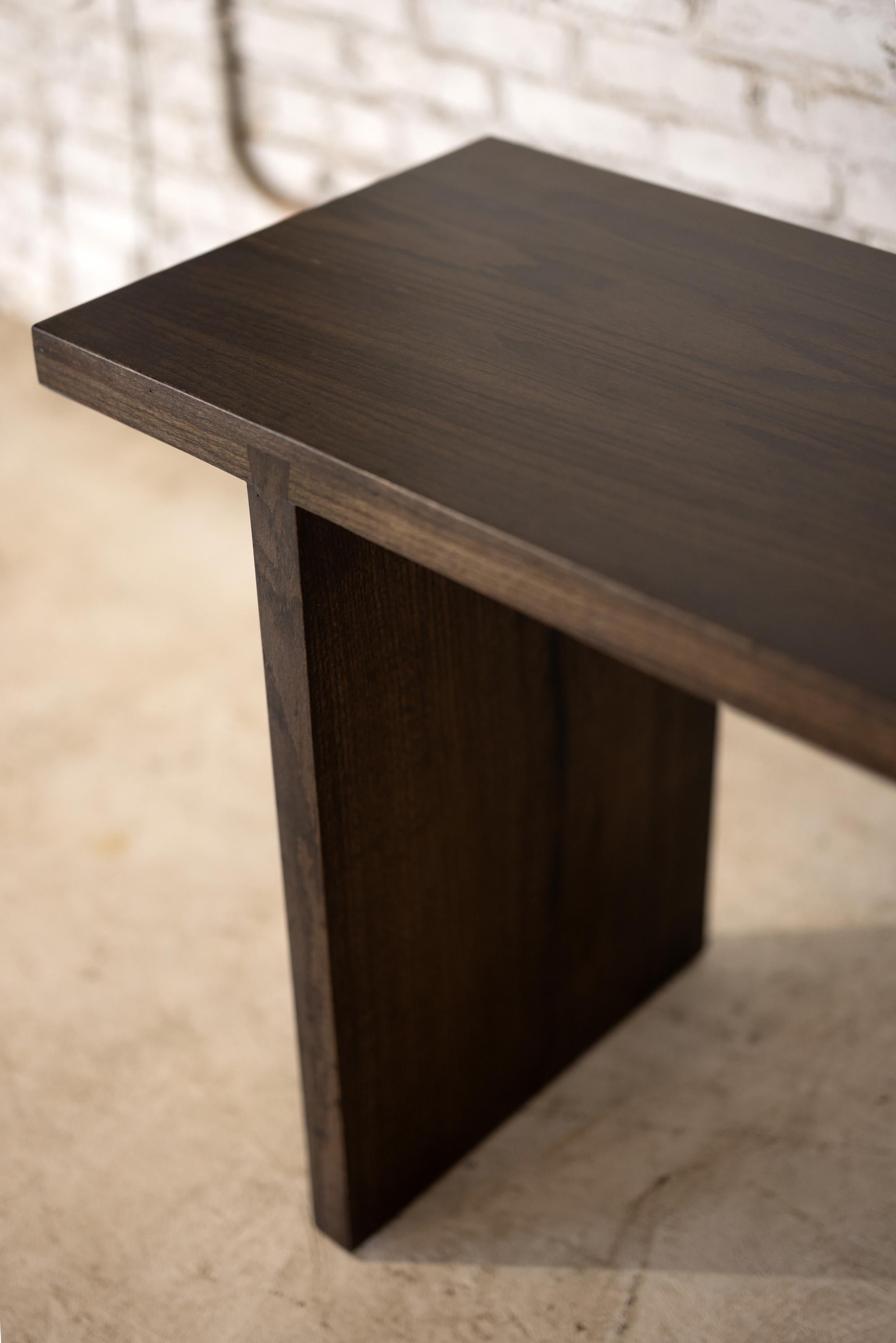American Asian Modern Style Desk, Buffet or Sofa Table Dark Oak Stain For Sale