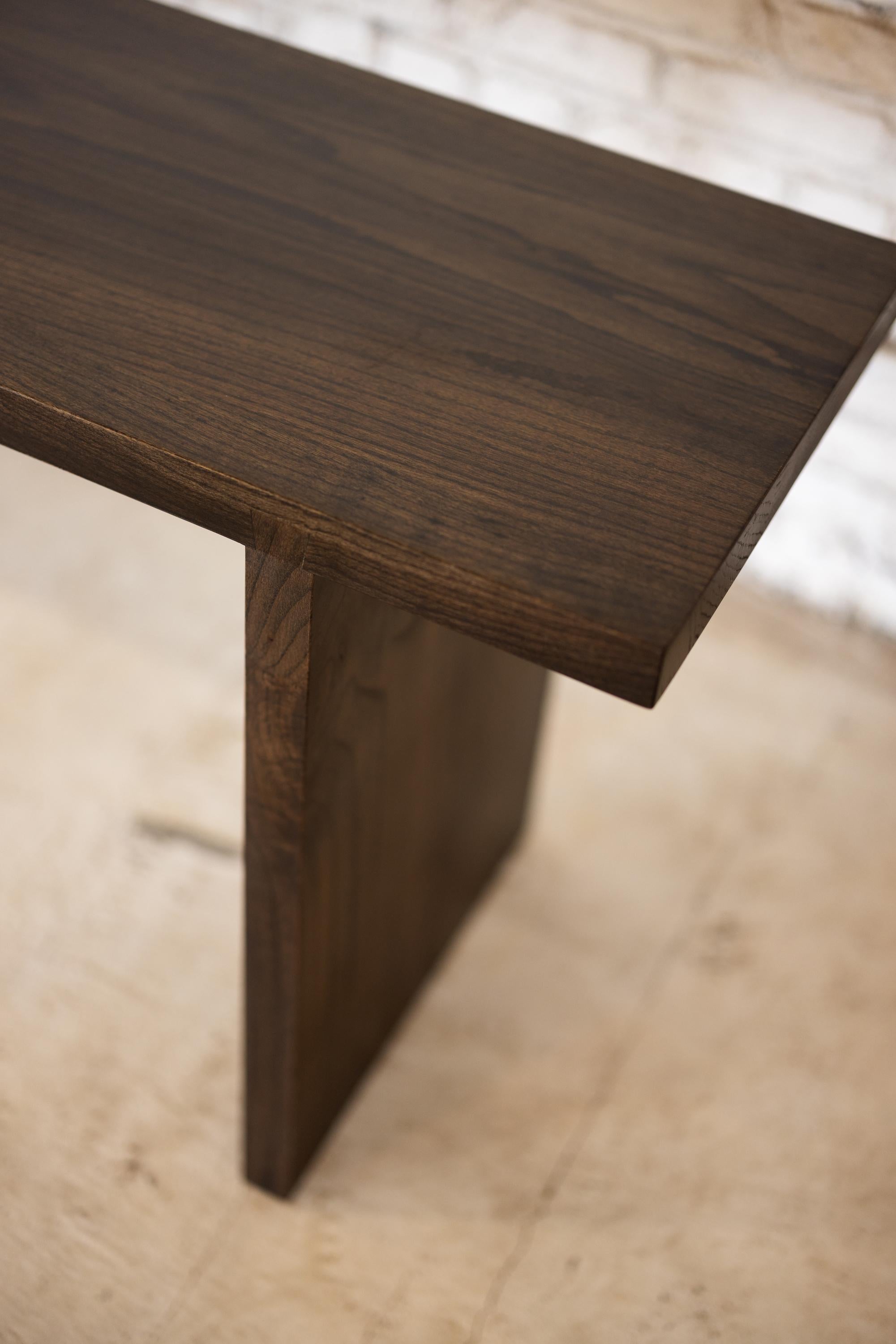 Woodwork Asian Modern Style Desk, Buffet or Sofa Table Dark Oak Stain For Sale