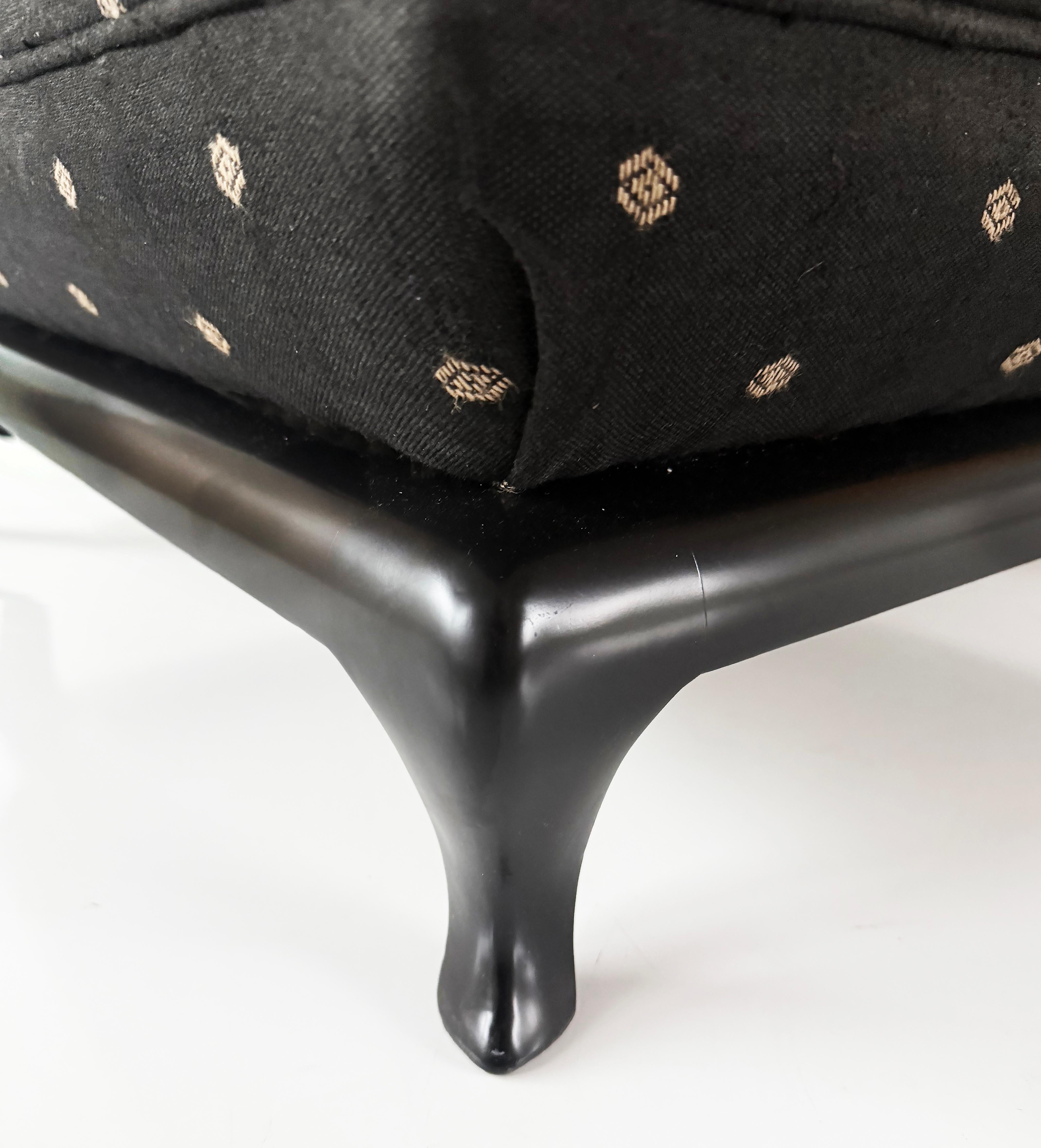 Sedie a pantofola imbottite Asian Modern in stile James Mont, coppia in vendita 3
