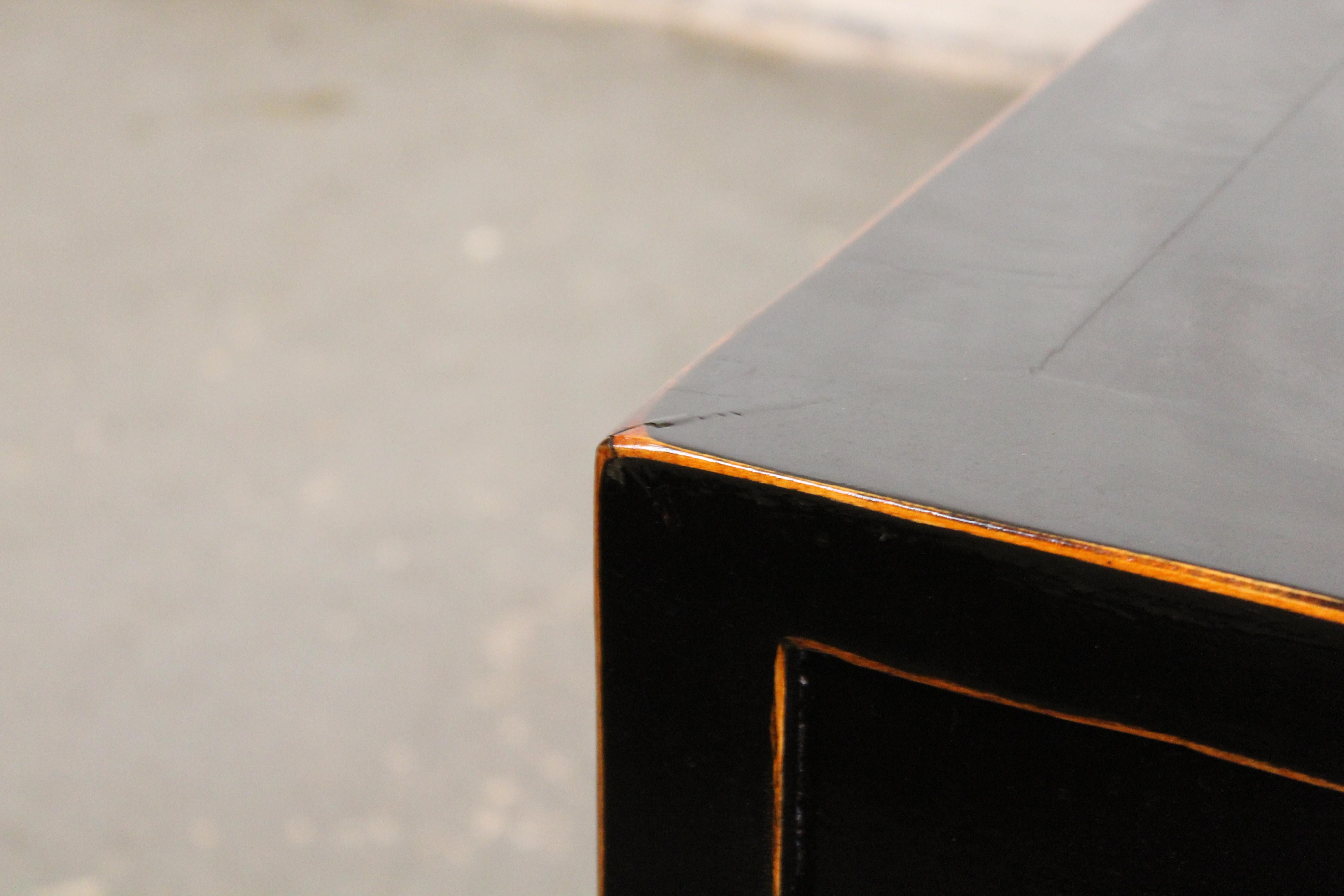 Asian Motif Lacquered Console Cabinet For Sale 11