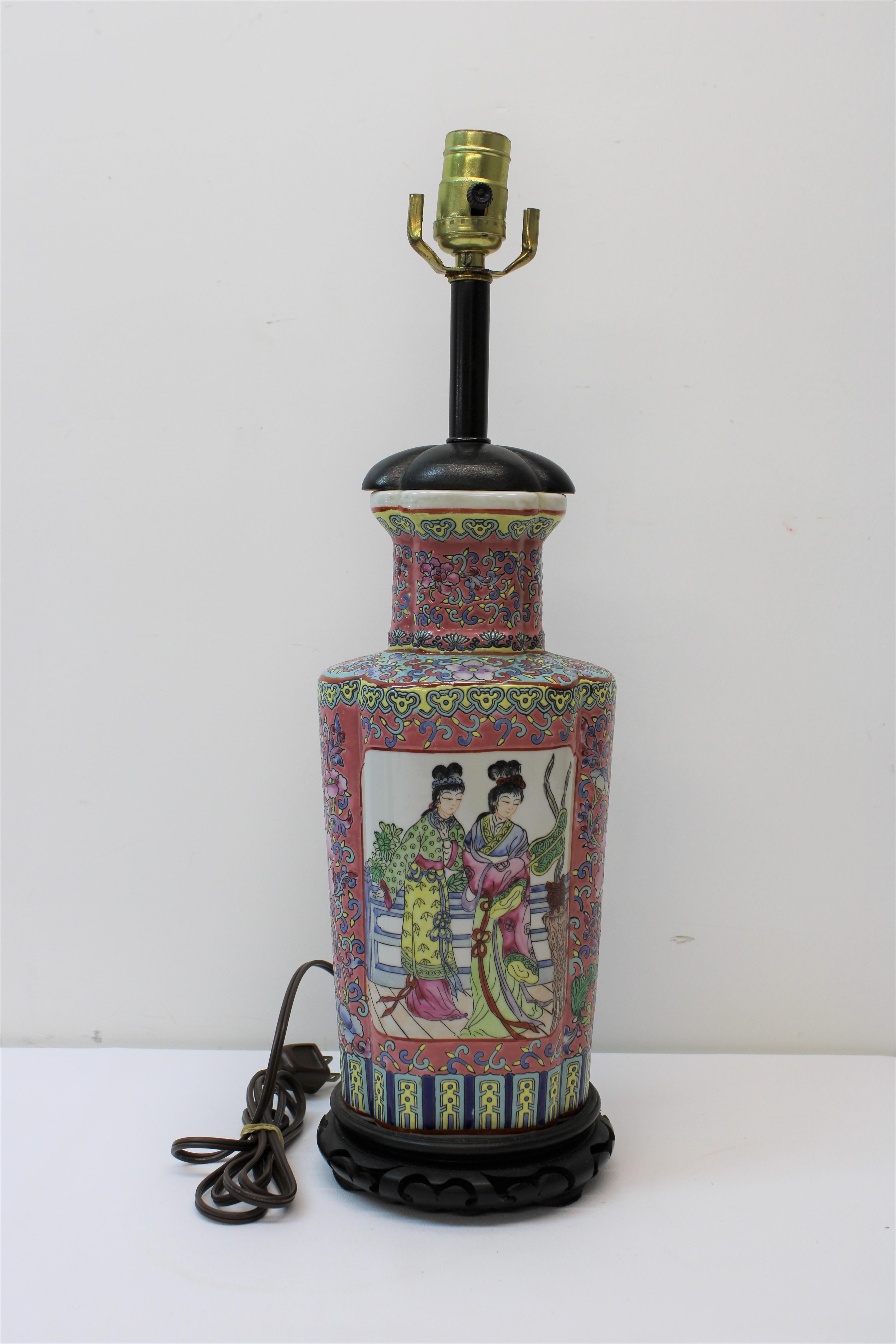 Lampes en céramique non émaillée à motif asiatique Bon état - En vente à San Francisco, CA