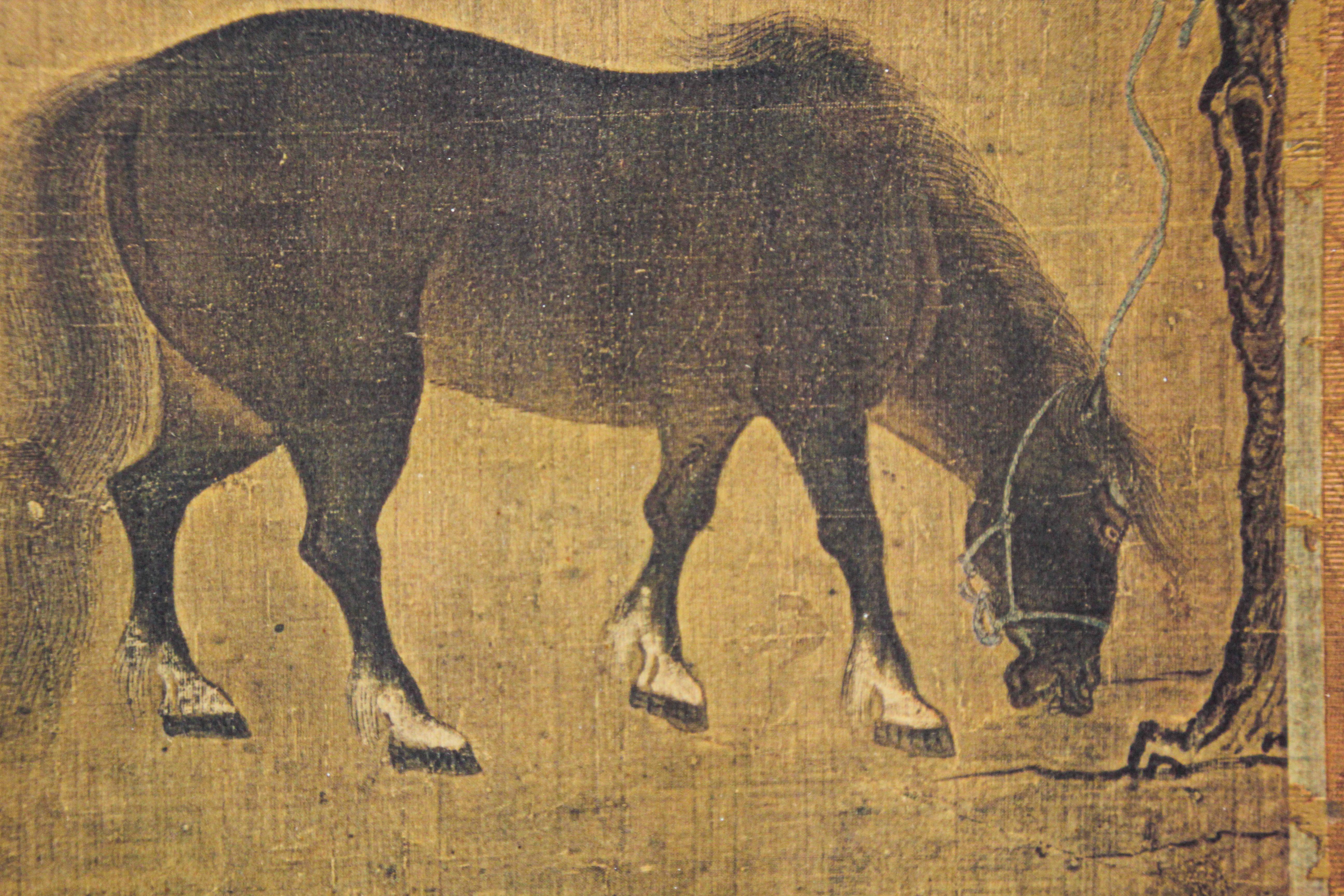 Paper Asian Chinese Horse Print For Sale