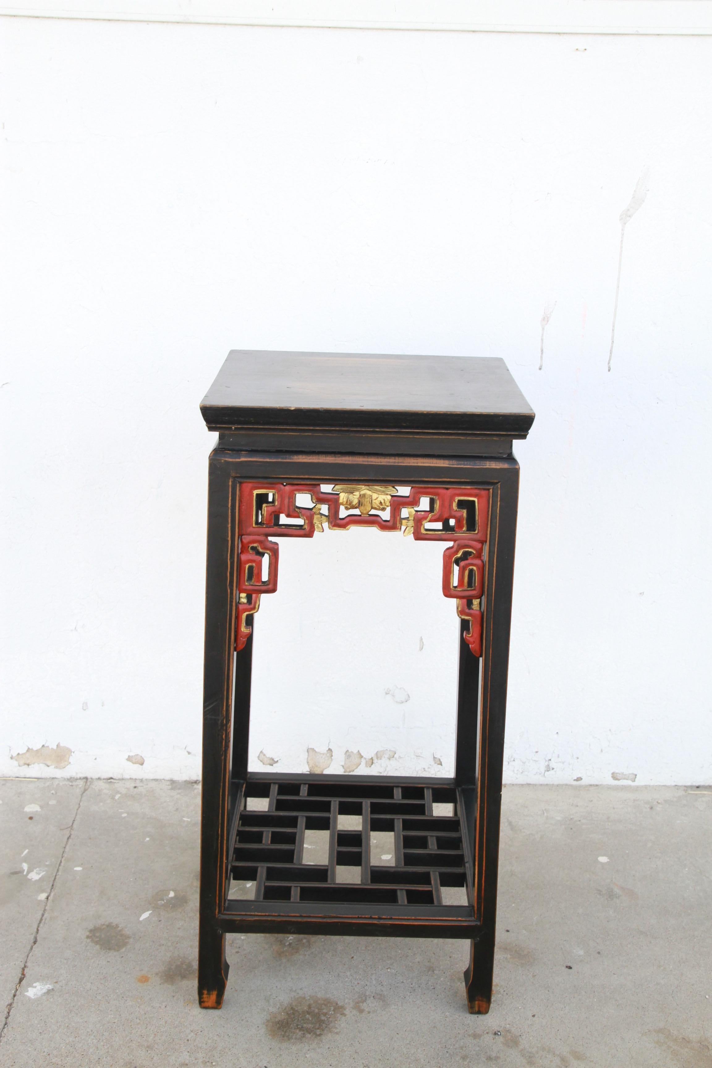 19th Century Chinese Qing Period Plant Stand Pedestal For Sale 1