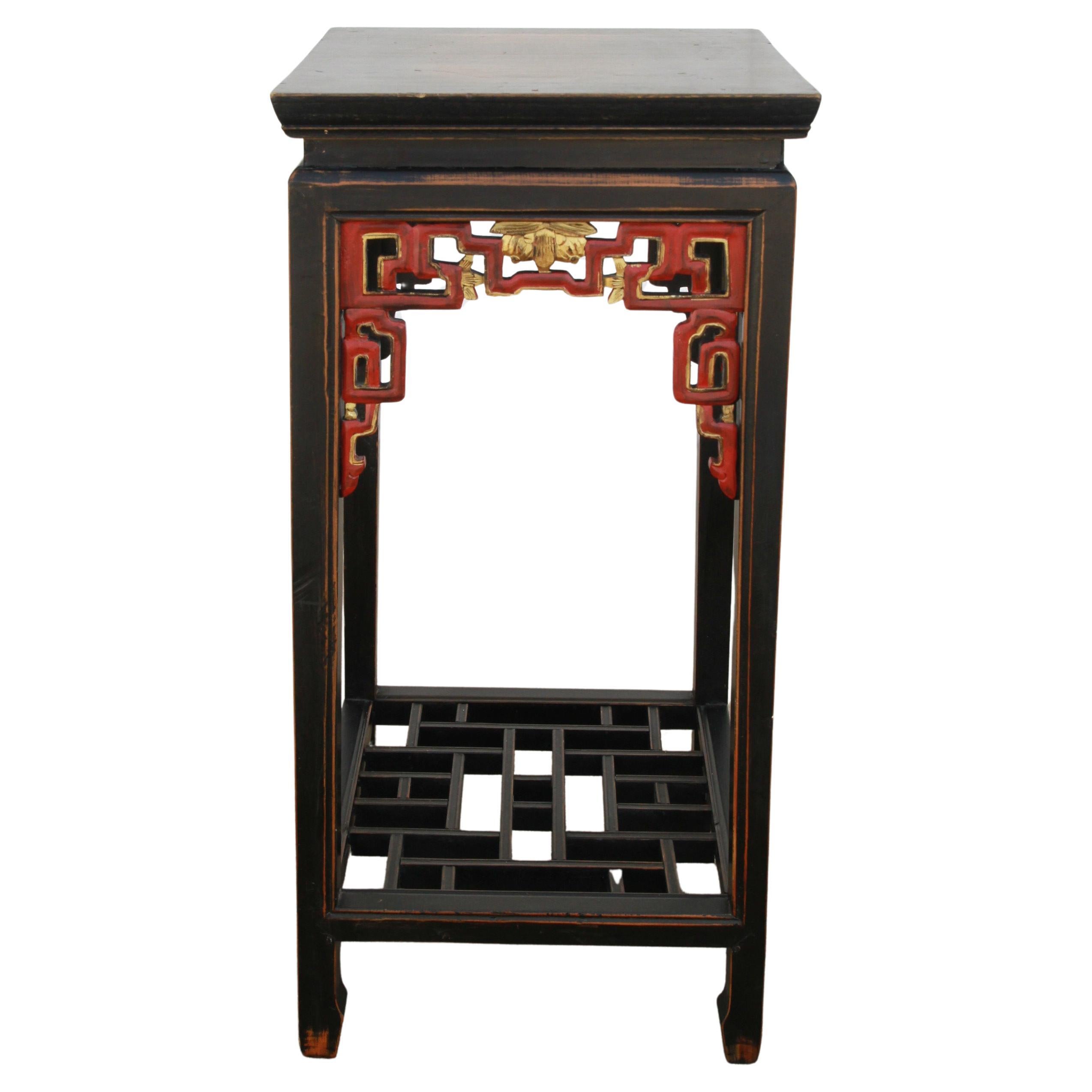 19. Jahrhundert Chinesisch Qing Periode Pflanze Stand Pedestal