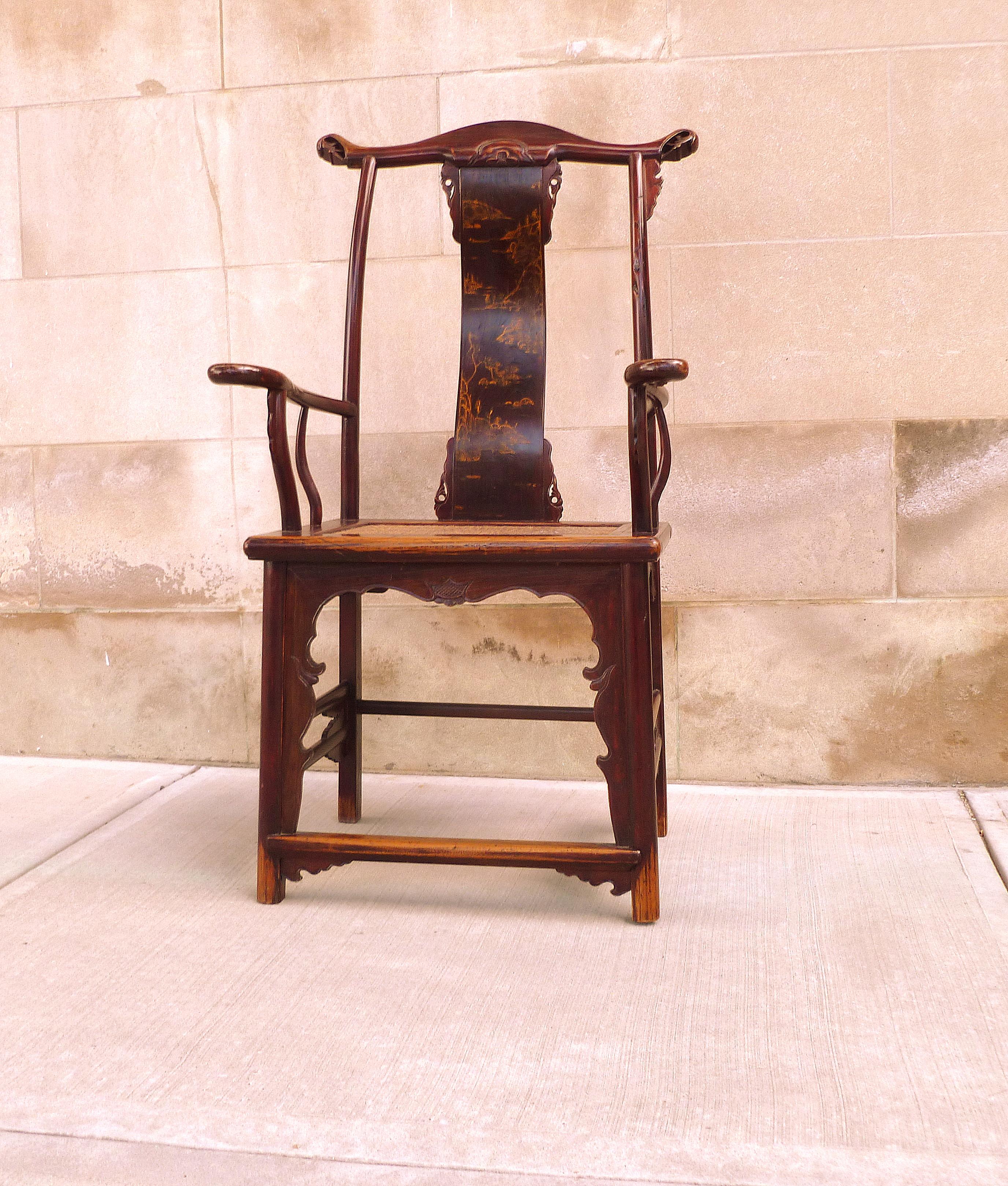 Qing Asian Official Hat Chair For Sale