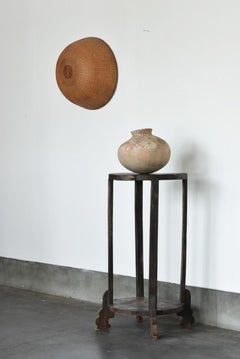 Asian Old Wooden Round Table/Early 20th /Flower Stand/Corner Table